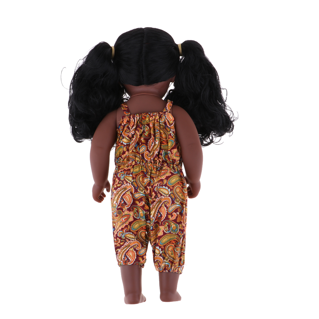 43cm Real Life Vinyl Baby Doll African Newborn Baby Girl Doll Kids Gift Toy