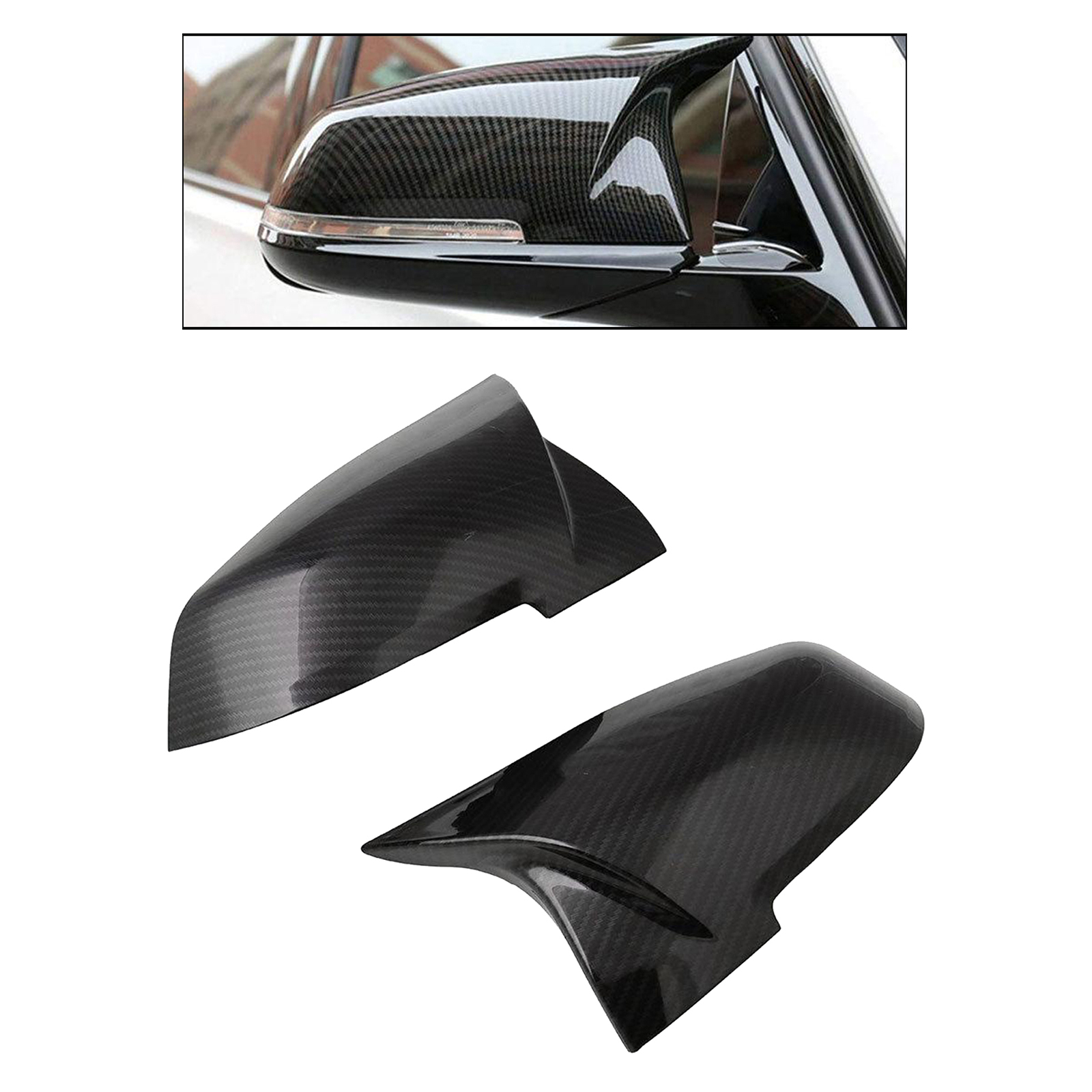 2x Carbon Fiber Rearview Mirror Cover for F20 F30 F32 F36 M3
