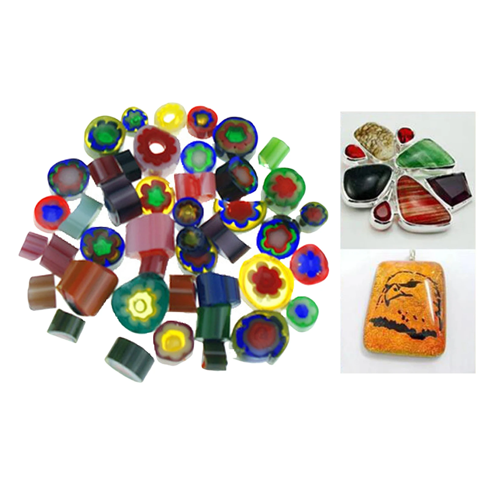 Microwave Kiln Kit Tool Set Stained Glass Fusing Supplies DIY Mixed Glass Jewelry Kiln Tools Handicraft Accessories 28g/Set