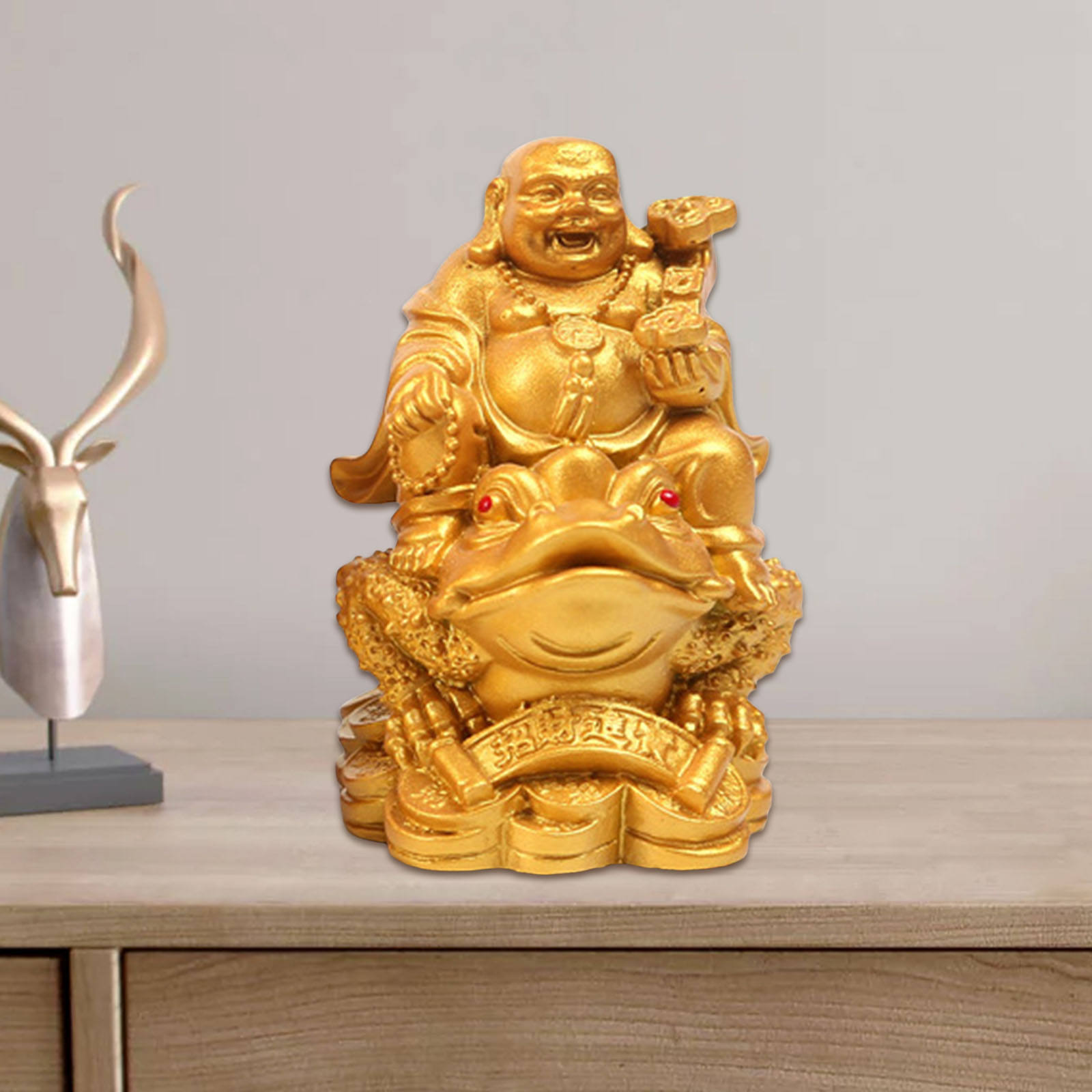 Laughing Buddha Money Fortune for Marriage Anniversary Tabletop Decoration Office Festive Occasions Housewarming