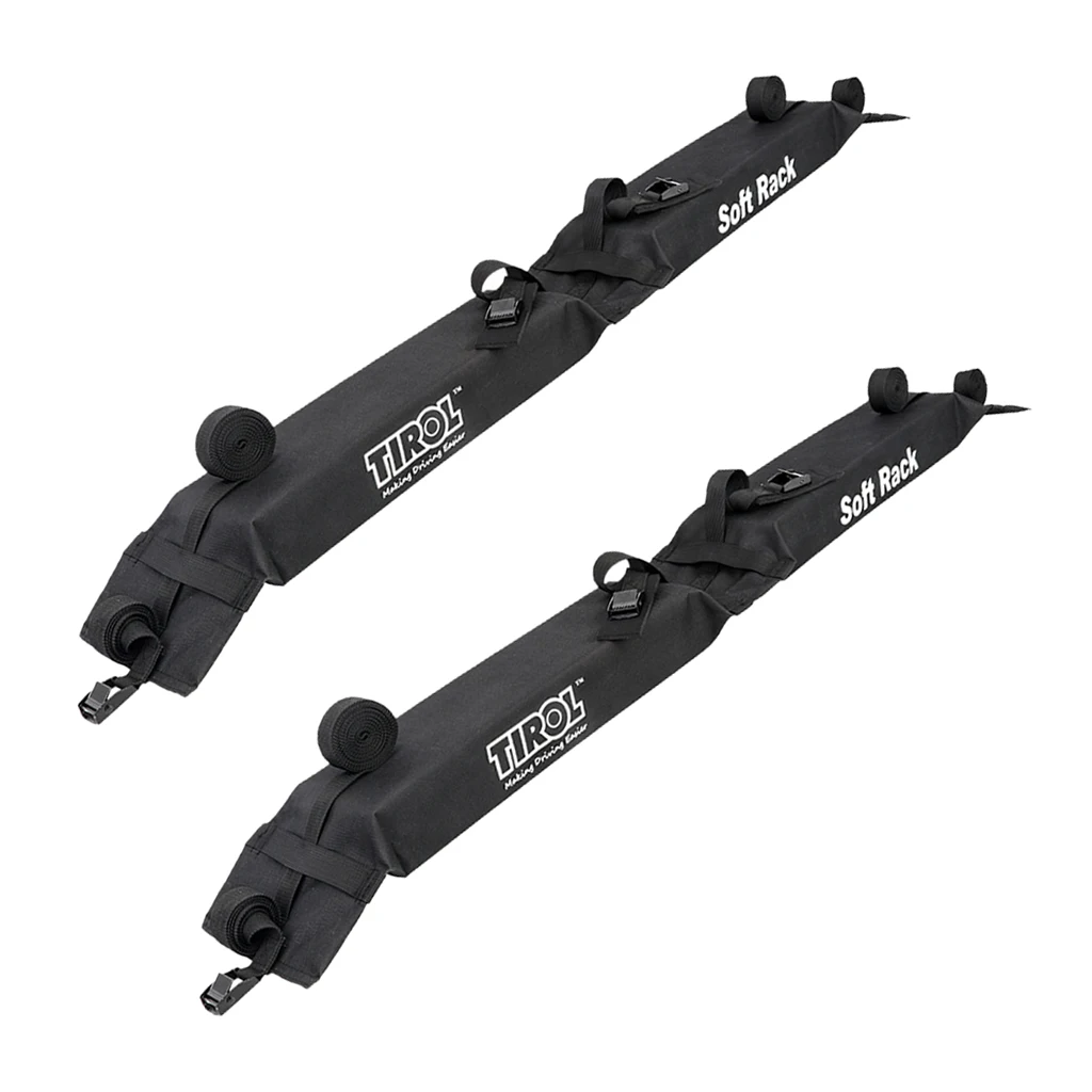 2-pack Foldable Automobile Soft Roof Top Cross paddleboard Luggage Carrier