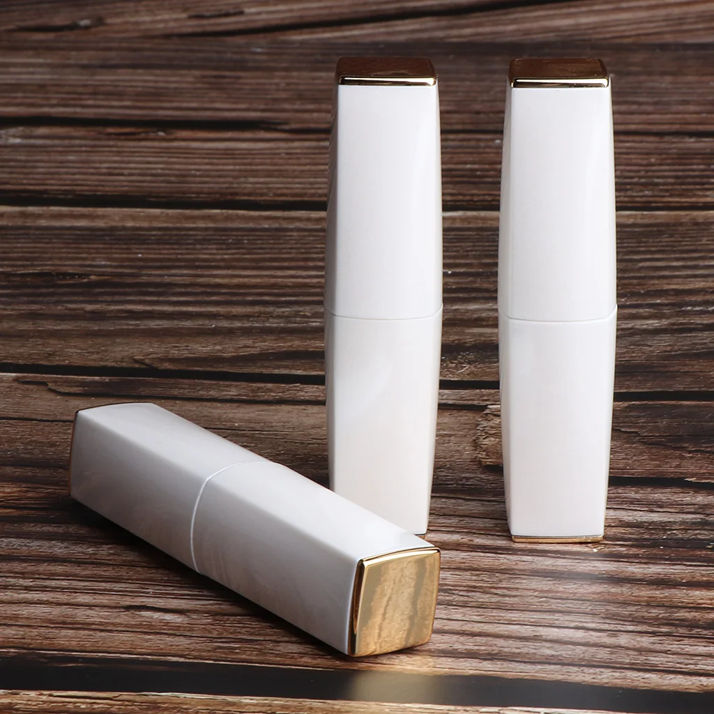 3x Empty Lip Balm Containers For Lipstick Handmade DIY Square Lip Stick Tube