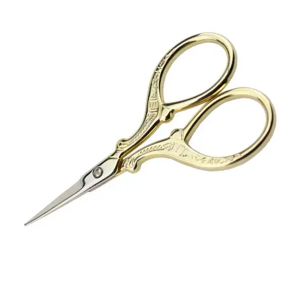 Cross Stitch European Retro Antique Craft Alloy Tailor Scissor DIY Apparel Sewing Scissors -Gold