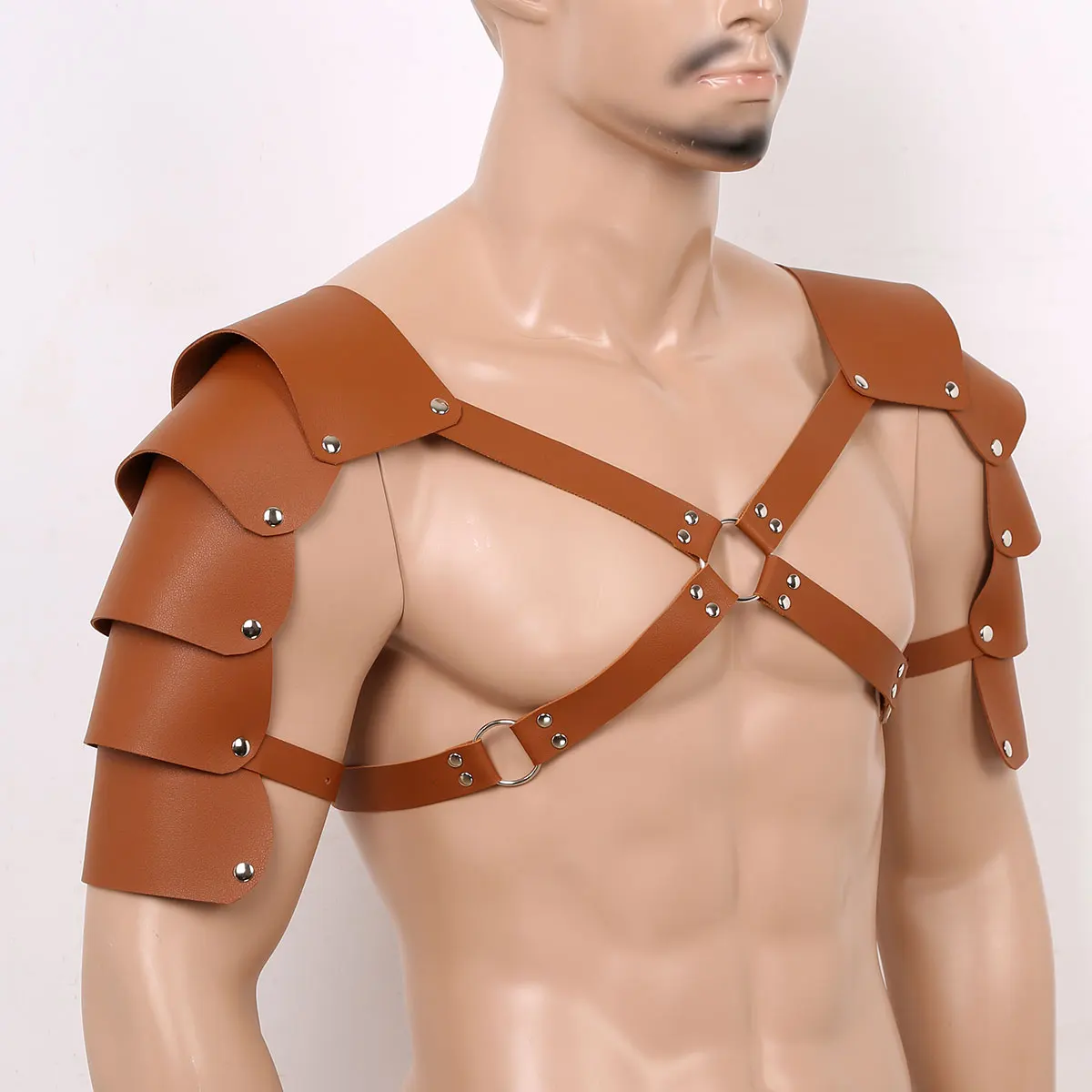 homens, lingerie de couro falso, armadura do