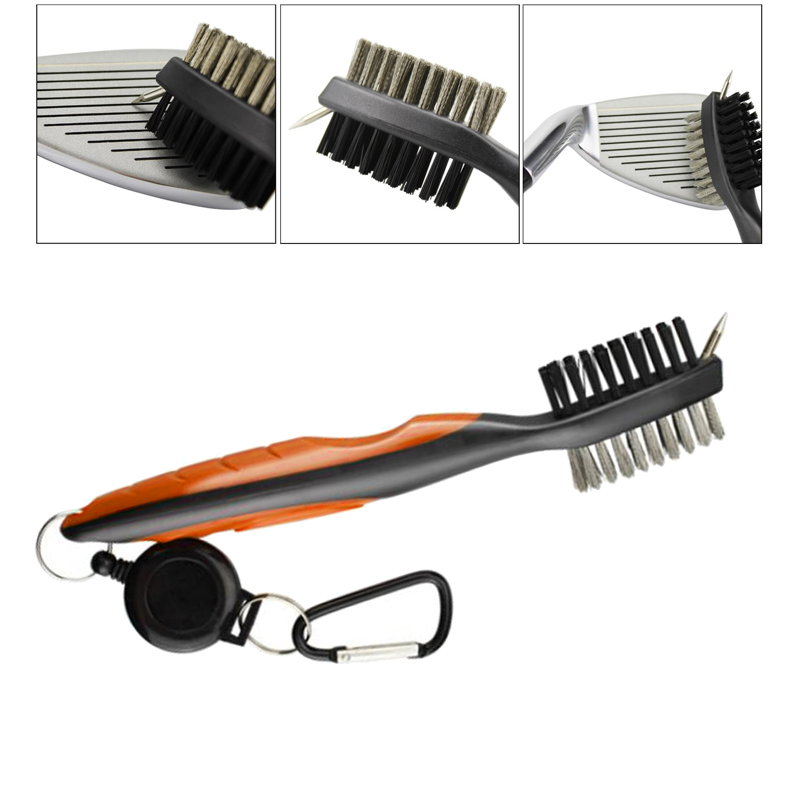 Golf Club Brush Golf Pole Putter Double Sided Groove Cleaner Cleaning Brushes Tool for Outdoor Exercise Sport Decoration