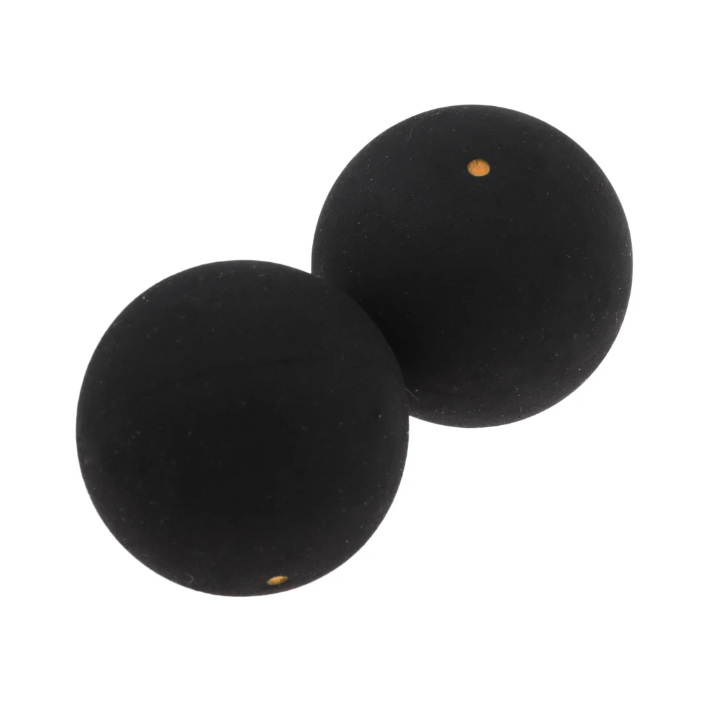 2Pcs Standard Speed Yellow Dot Racquetball Balls High Bounce Rubbe