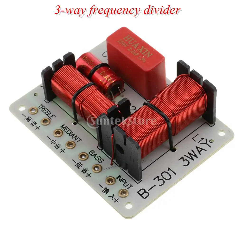 B-301 180W Speaker Audio Frequency Divider 3 Way Crossover Filters Board