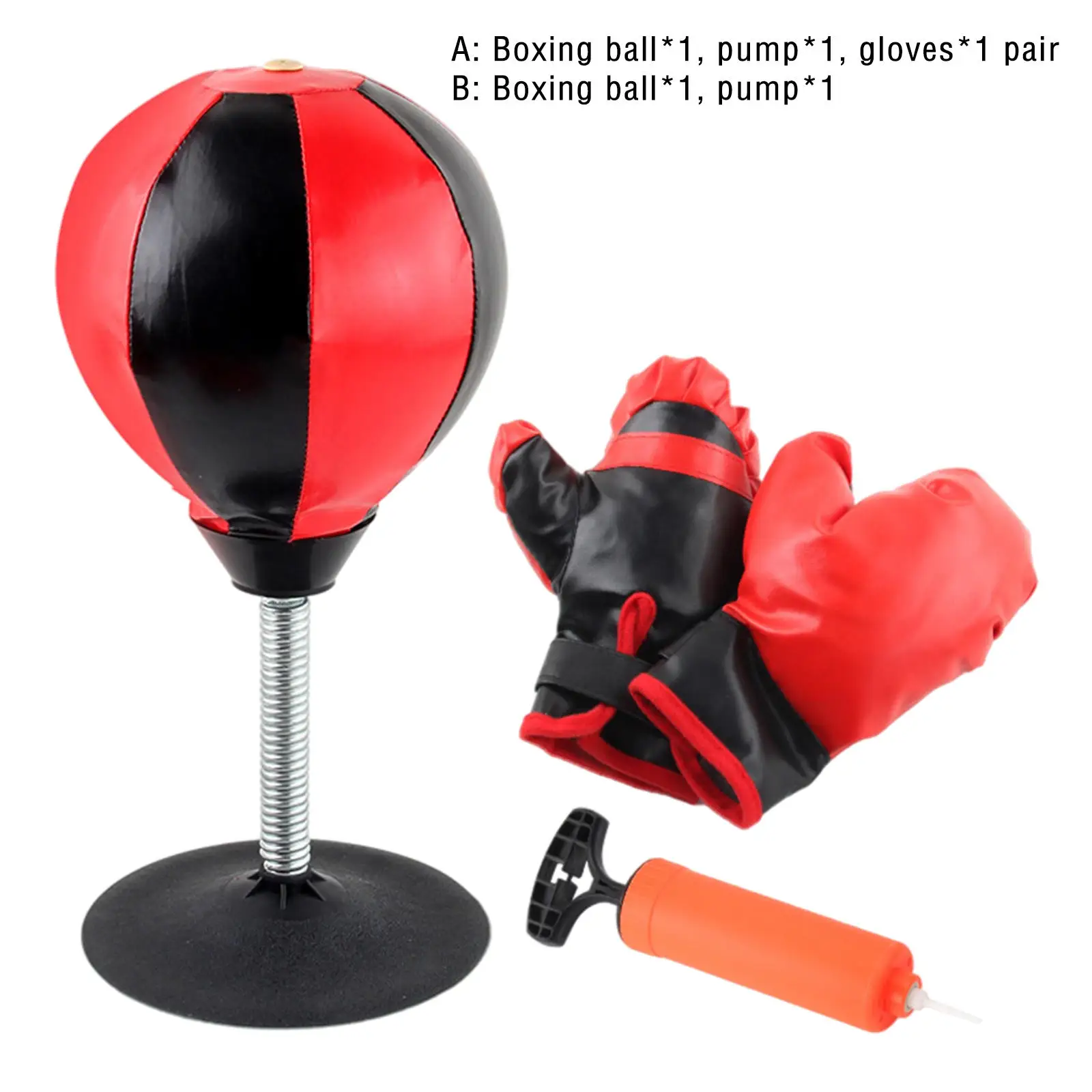 PU Leather Desktop Punching Bag  Punching Bag Fitness Punching Bag Bodybuilding Punching Bag with Ball Toy Table Stand Bag