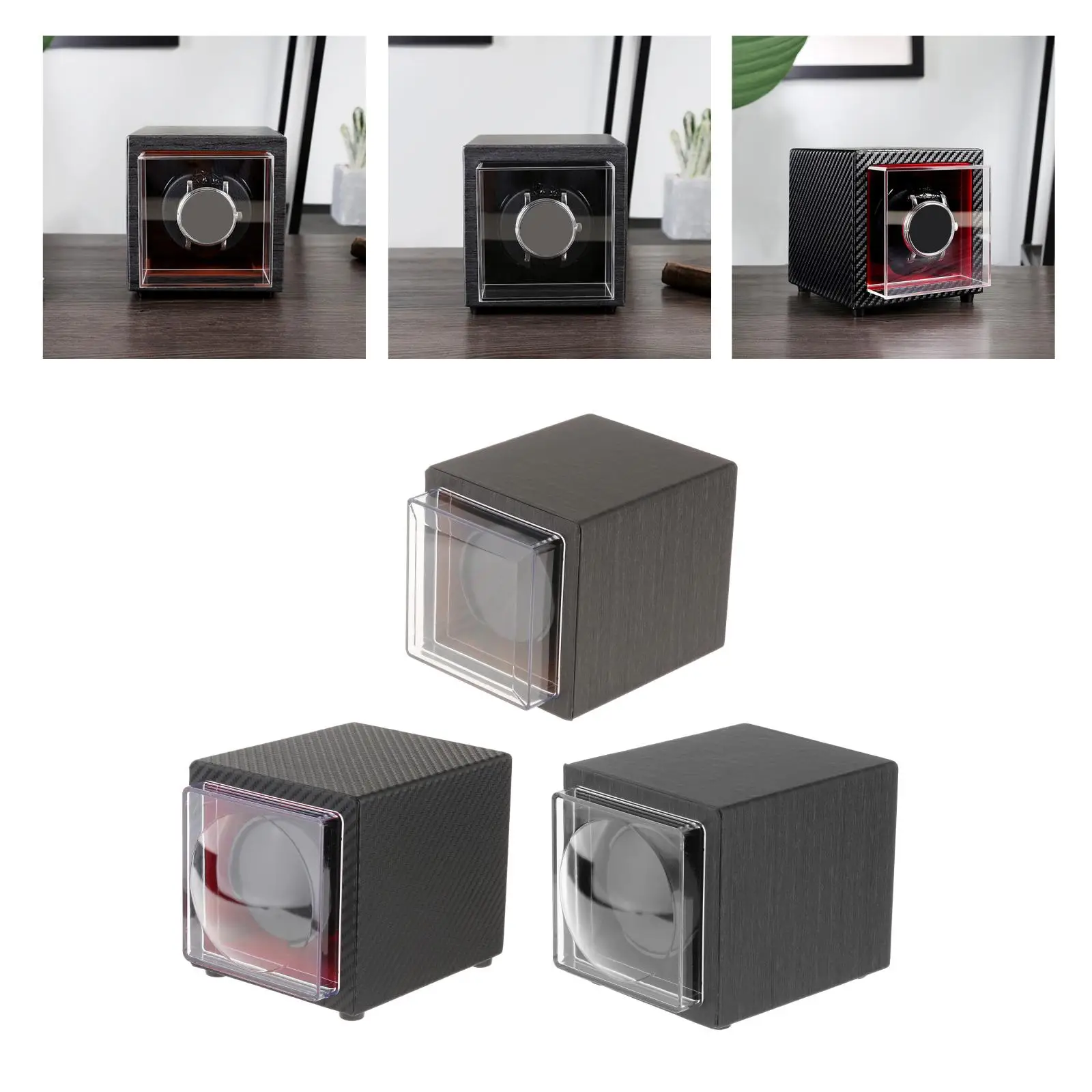 Automatic Watch Winder Watches Storage Collector Winder Box Clock Accessories Battery Powered or AC Adapter 5 Rotation Modes