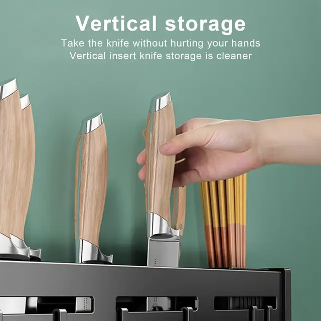 Kitchen Storage Knife Holder Cream Style High Appearance Cutting Board  Integrated Block Chopsticks and Cutting Tool Storage Rack - AliExpress