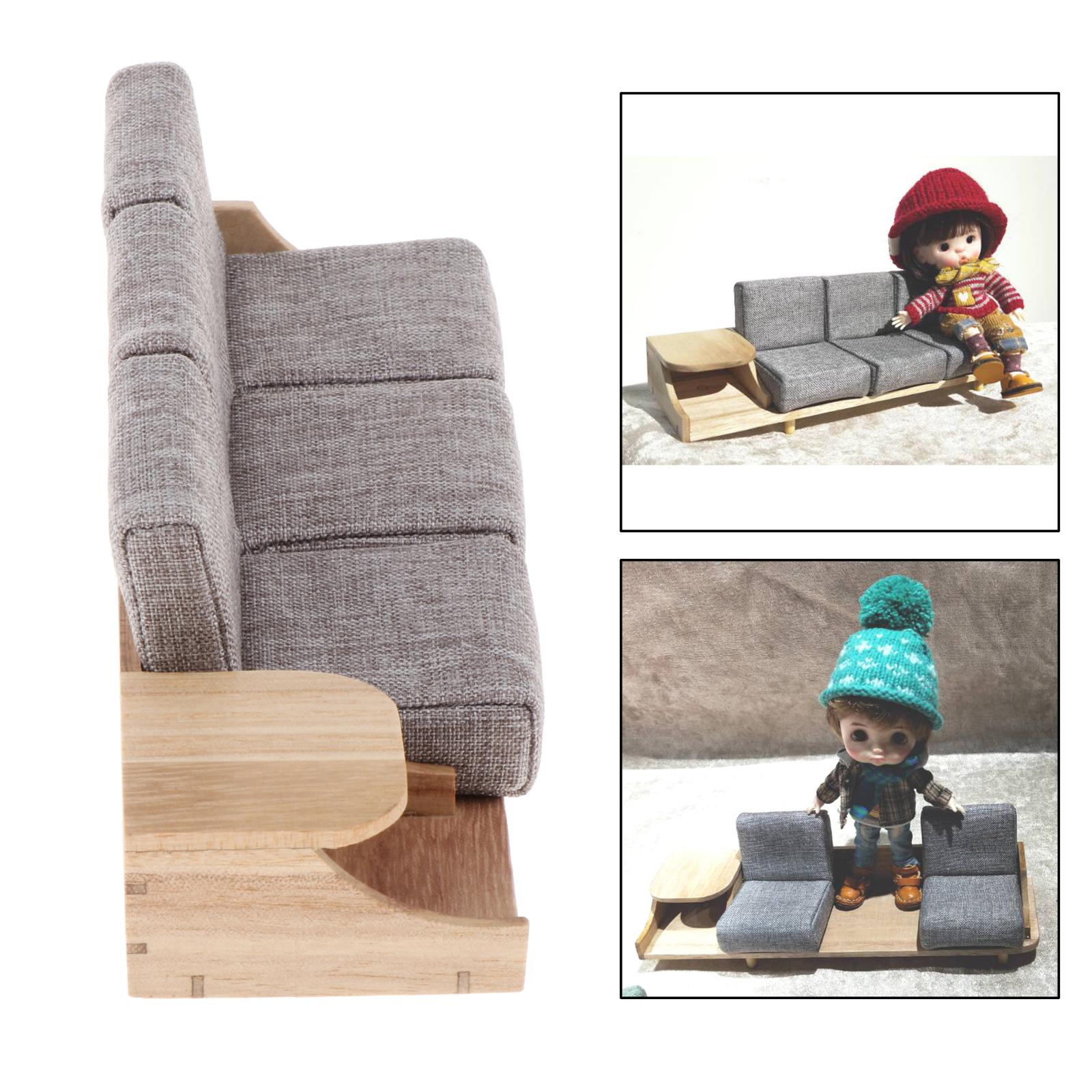 Dollhouse Furniture 1/12 Mini Sofa Cabinet Miniature for Doll House Decor