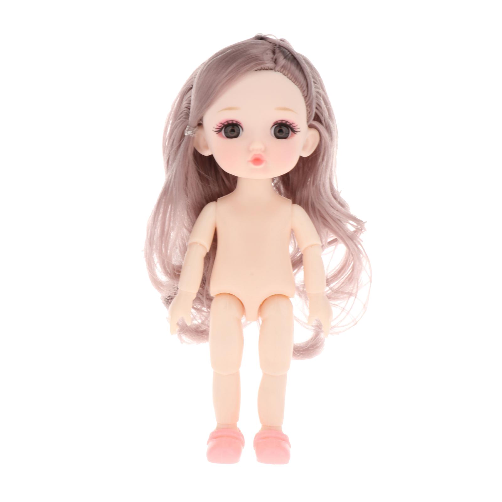 Cute 16cm 1/12 Dolls Baby Naked Girl Fashionable Toy Moveable Jointed Dolls Girl Dolls  For Girls 
