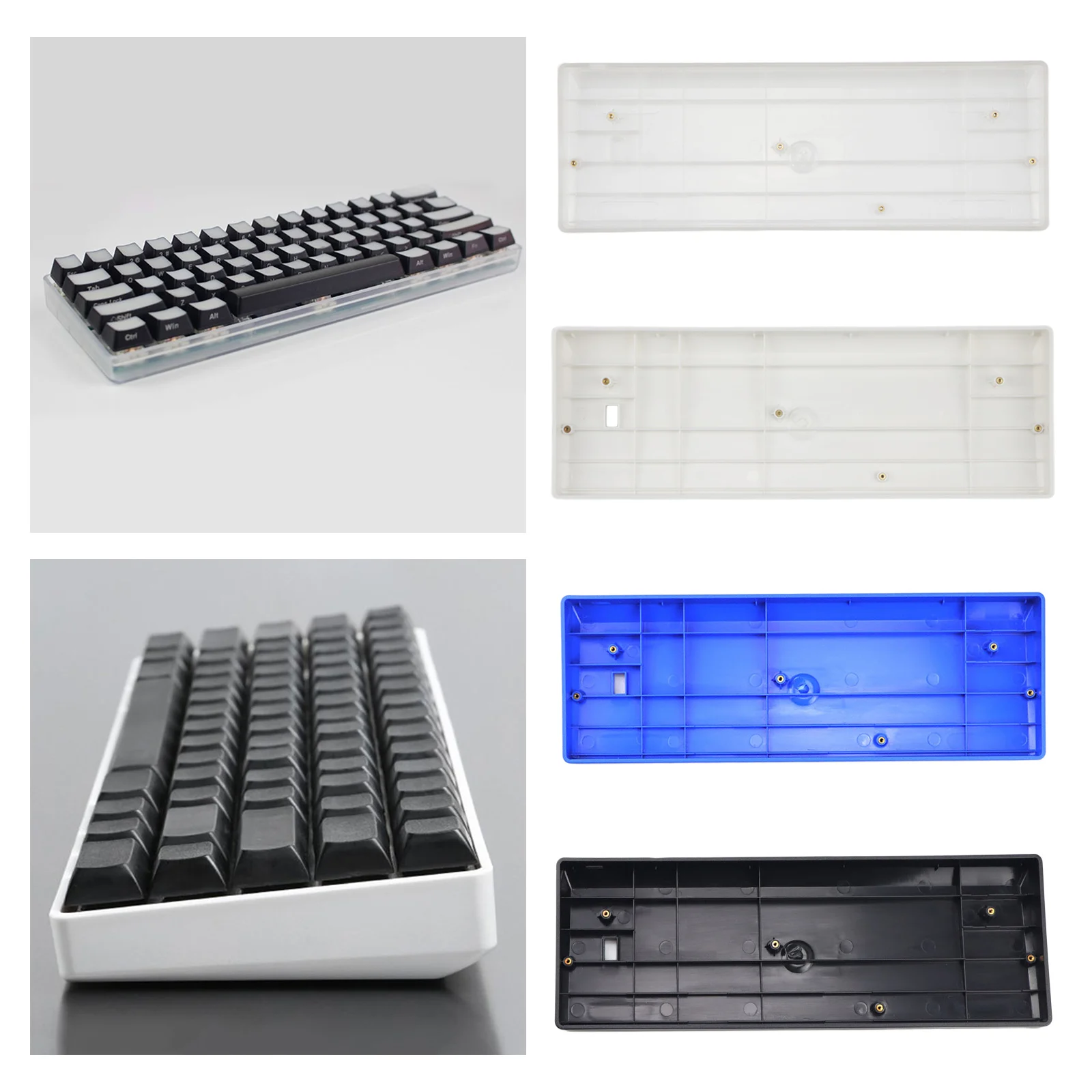 60% Mechanical Keyboard Shell Case Frame DIY Component Compatible with GH60 POKER2 FACEU 60 for Gaming and Productivity