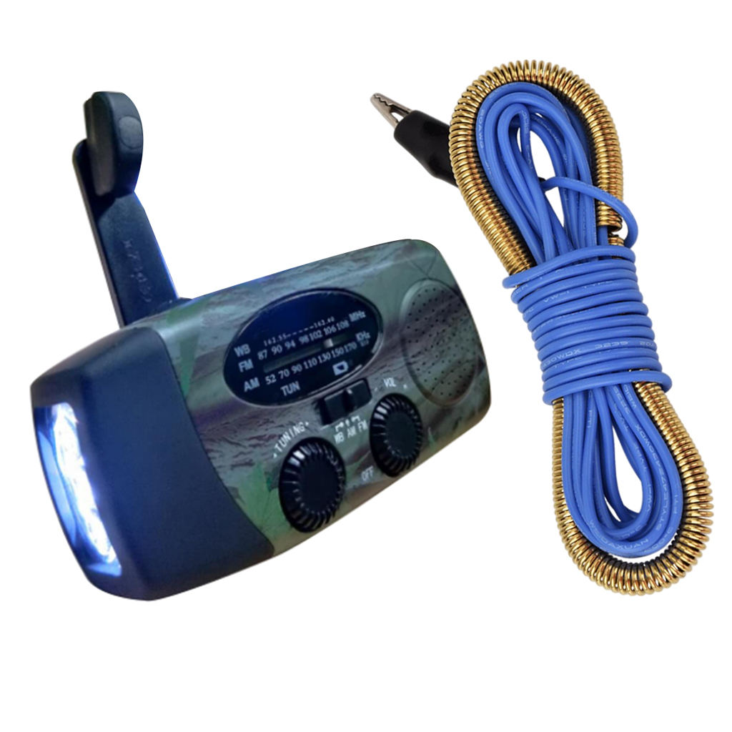 Outdoor Portable NOAA/AM/FM Emergency Radio Hand Crank Solar Dynamo Weather Radio USB Phone Charger