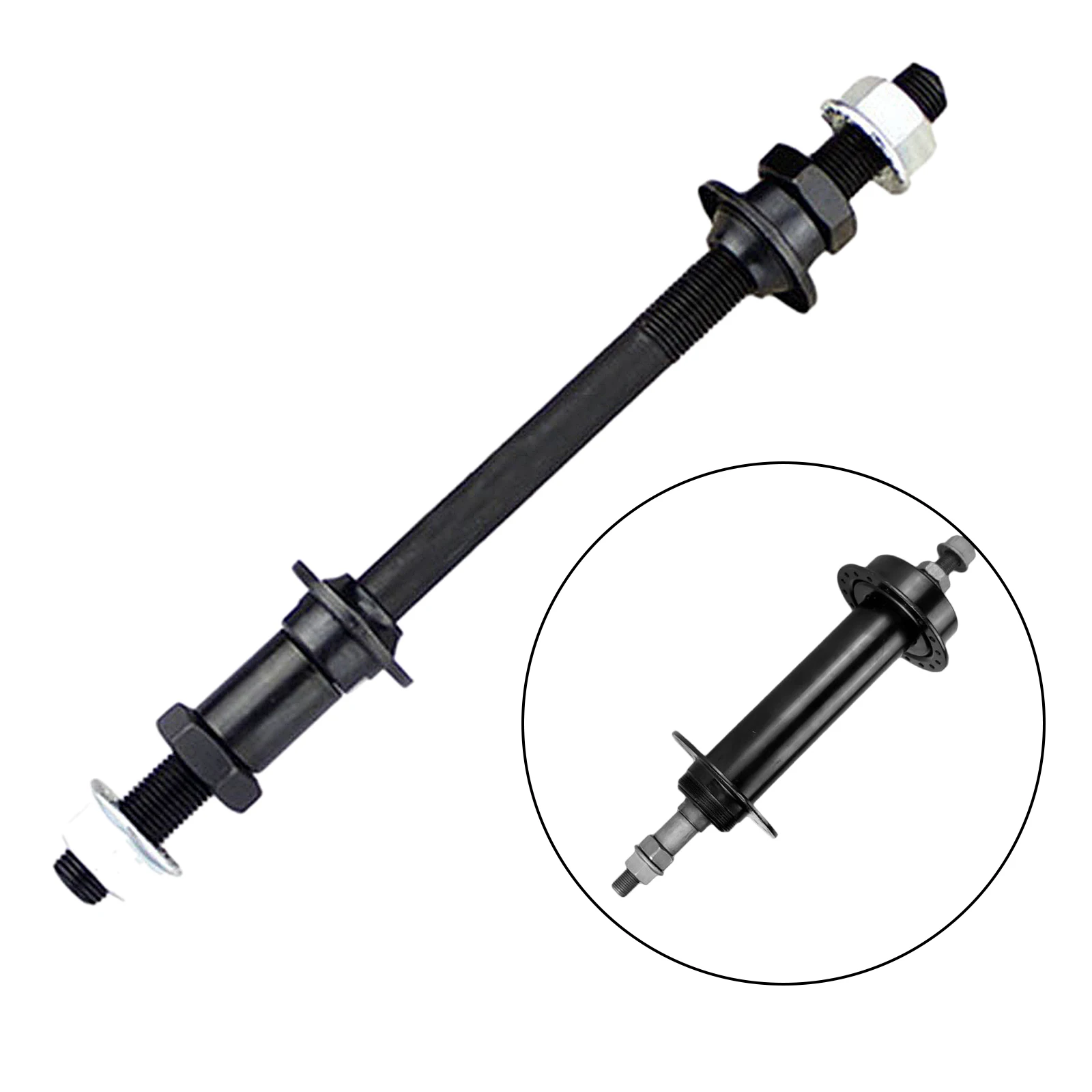 Lengthened 240mm Mountain Bike Wheel Hubs Rear Axle Refitted Solid Snow Bike Bicycle Repair Accessory Mechanic