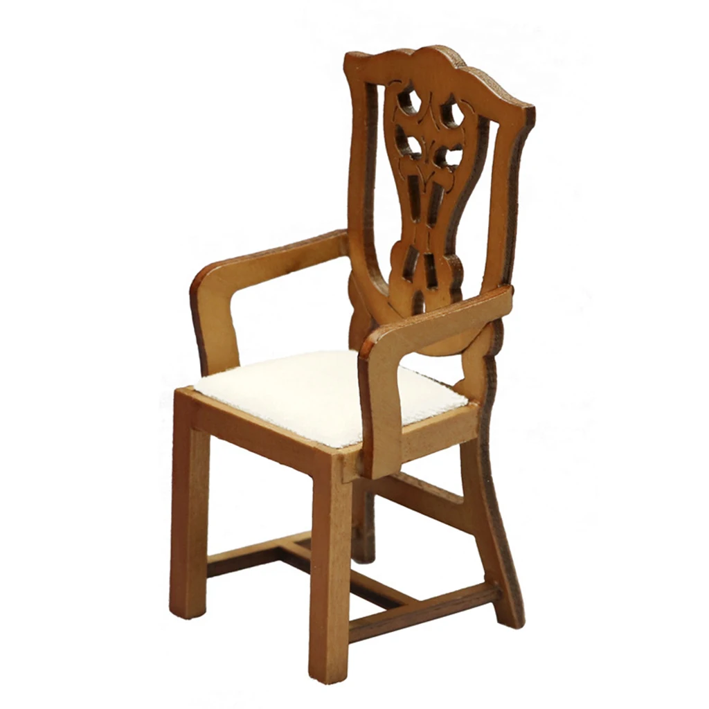 1:12 Dollhouse Chair Mini Chair Model Furniture for Bedroom/Living Room/Kids Room