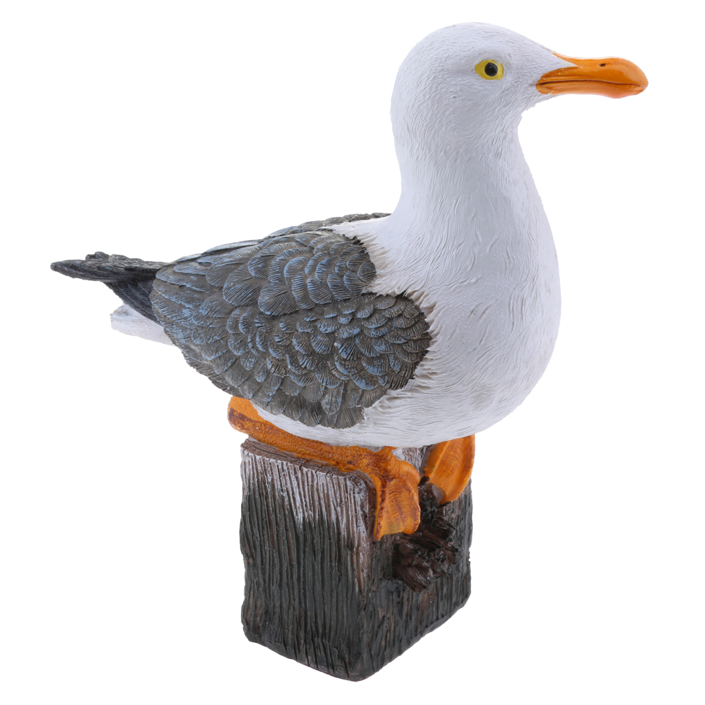 Garden Lawn Patio Craft Landscape Seagull Decor Statue Animal Figurines Figure Sculpture Ornament