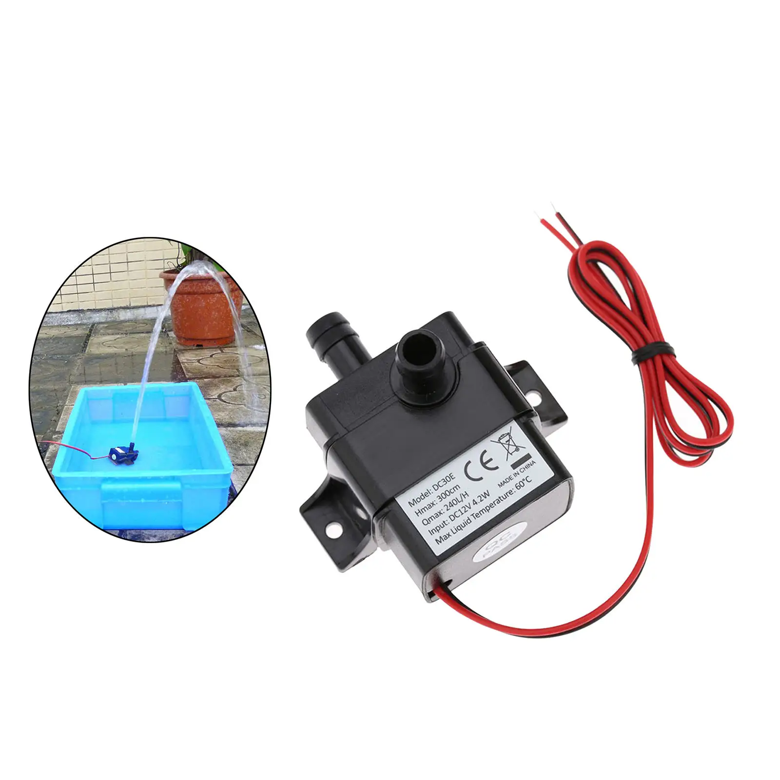 Quiet Submersible Electric Water Fountain Pump Brushless for Fish Tank ,Pet Cats Dogs Drinking Fountain Dispenser