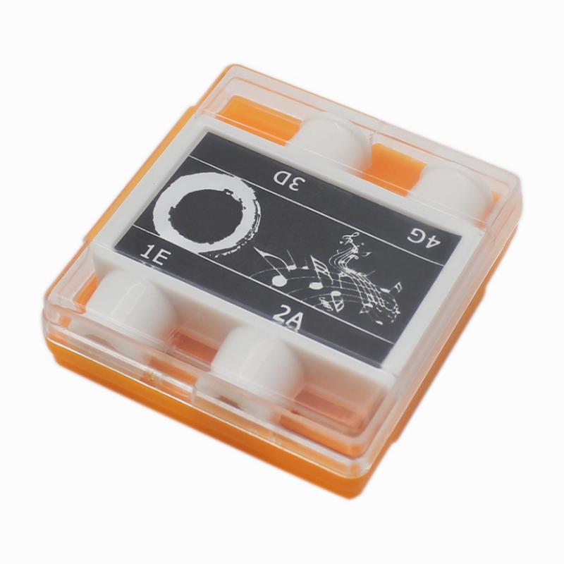Tooyful Portable Durable 4 Notes Pitch Pipe Box E/A/D/G Tuner for Violin Practicing Accessory White