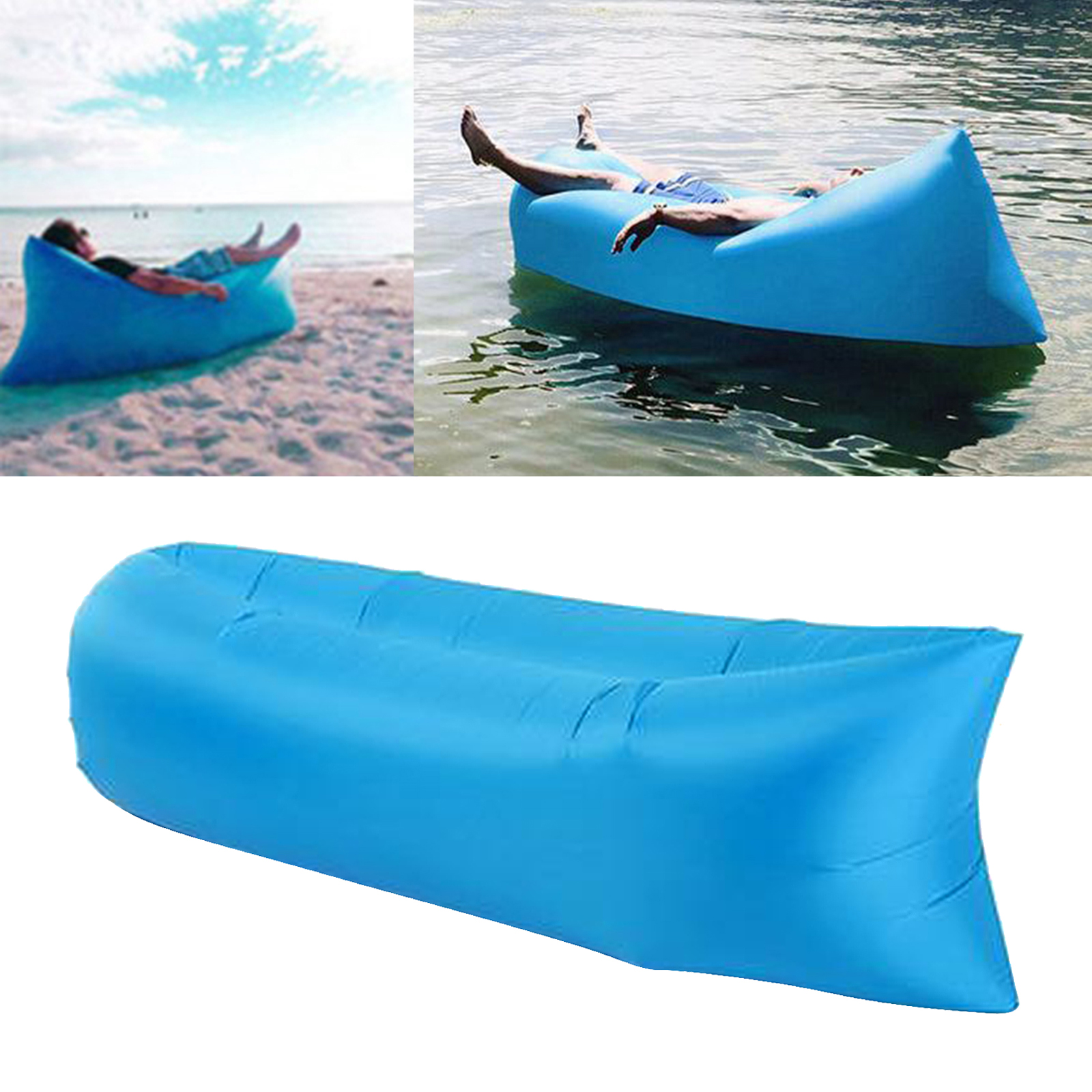 Outdoor Inflatable Sofa Air Bed Lounger Sack Hangout Camping Beach Hiking Bag