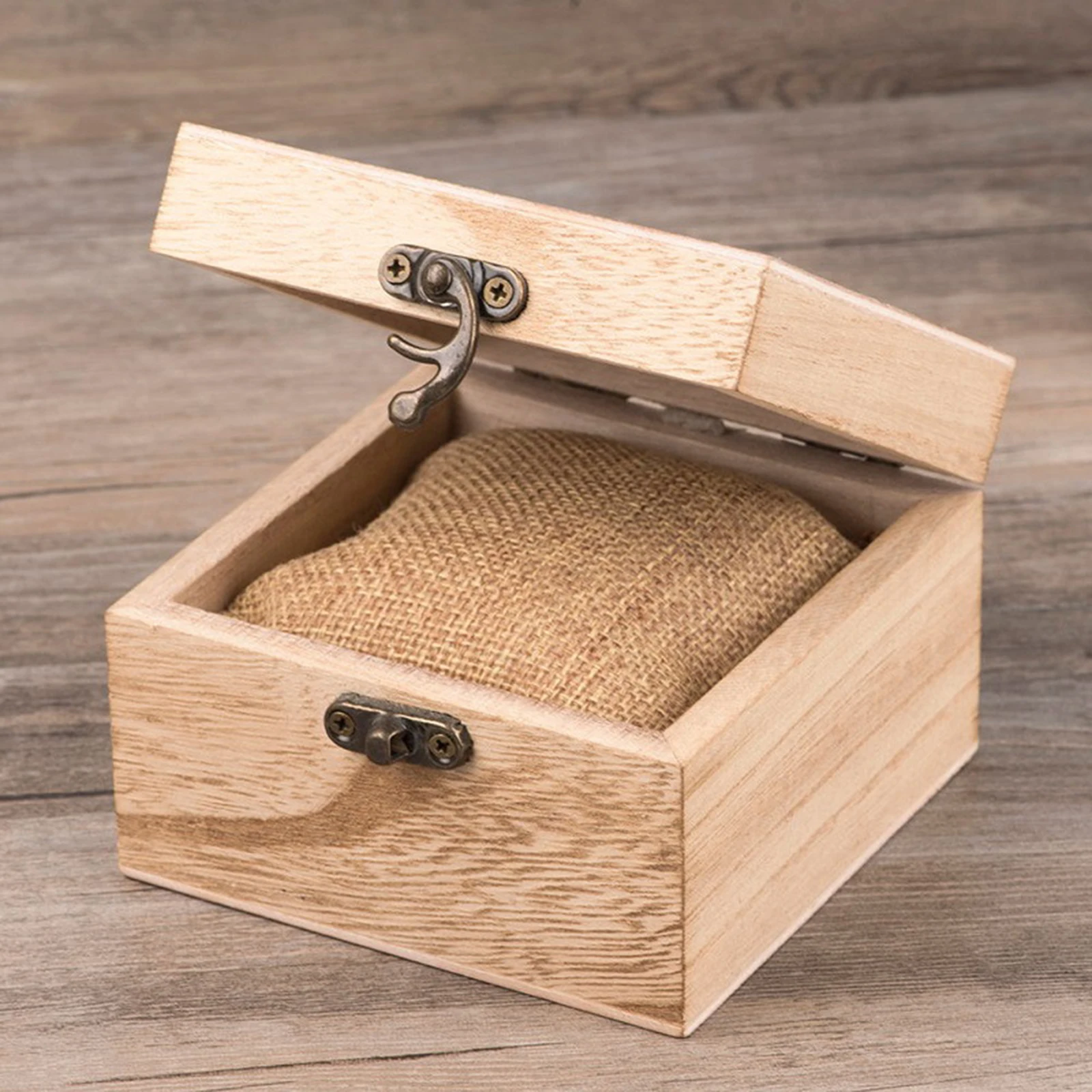 Durable DIY Unpainted Wood Watch Case Jewelry Box Container