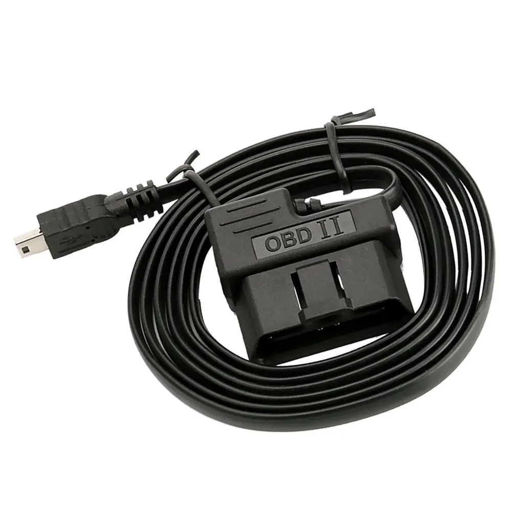 Replacement Car Head Up Dispaly OBD II 2 16 Pin to Mini USB Cable 1.8 Meter