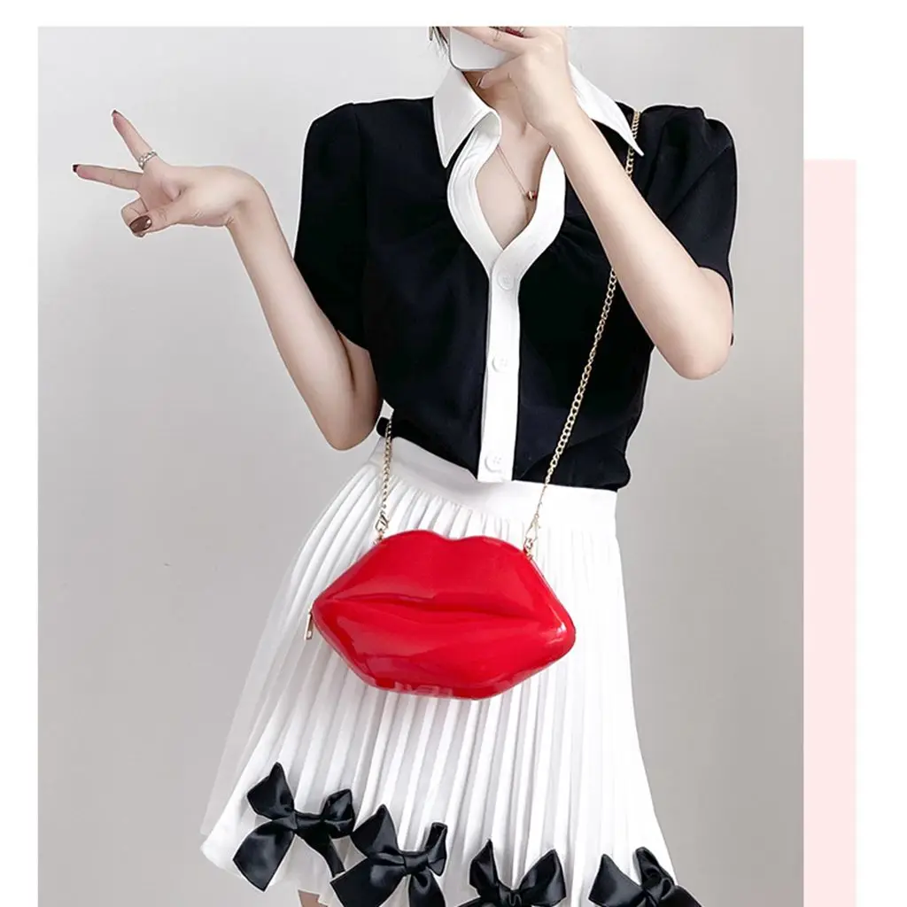 Jelly Melissa Club Women Messenger Bags 2021 New Fashion Chain Lips Small Handbag Super Purse Female Wild Mini Shoulder Bag