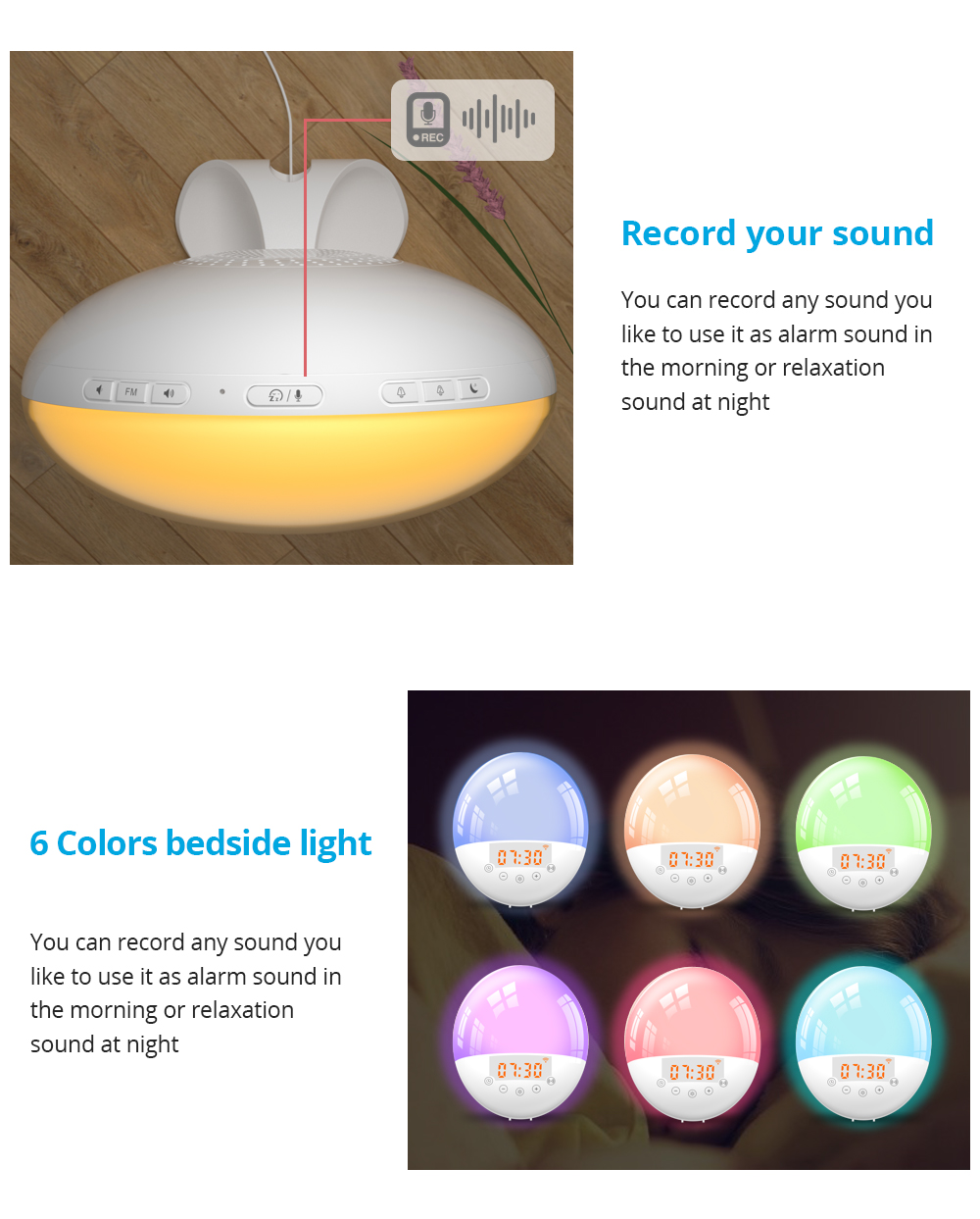 wi-fi com 6 cores led, controle de