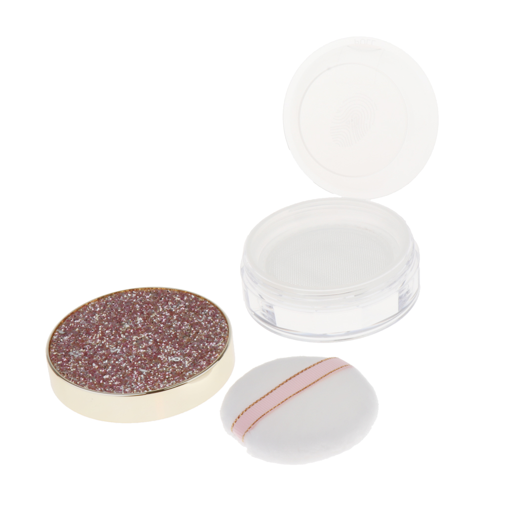 10G Makeup Loose Powder Case Blush Container W/ Mirror&Powder Puff