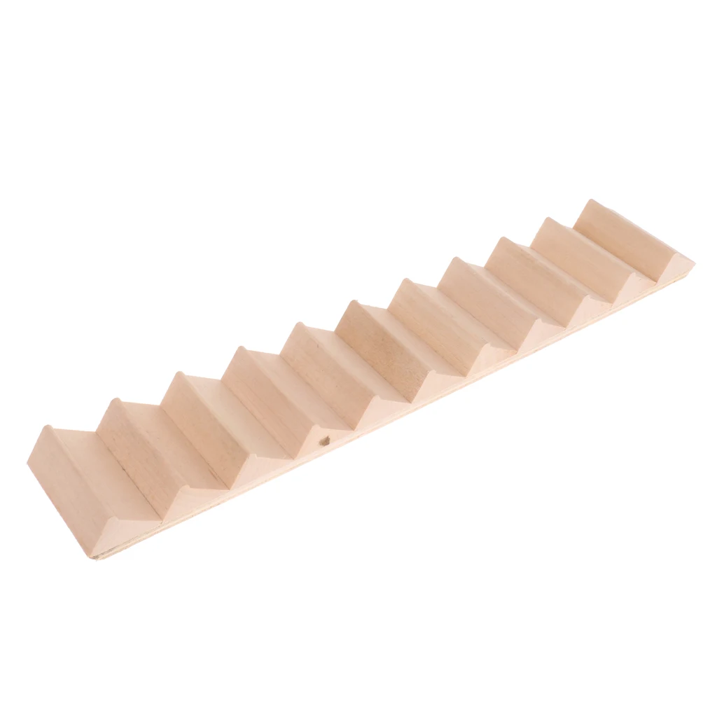Unpainted Wooden 1/12 Scale Dollhouse Staircase Building DIY Decoration