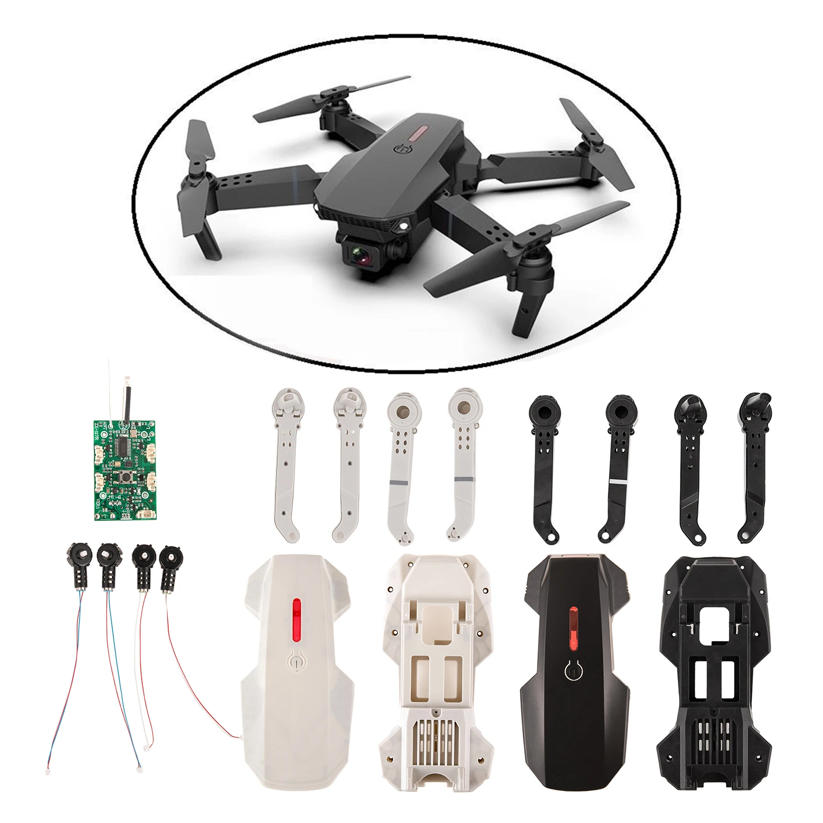 E88 Pro Drone Spare Parts Arm/ Motor/ Receiver Board / shell Cover