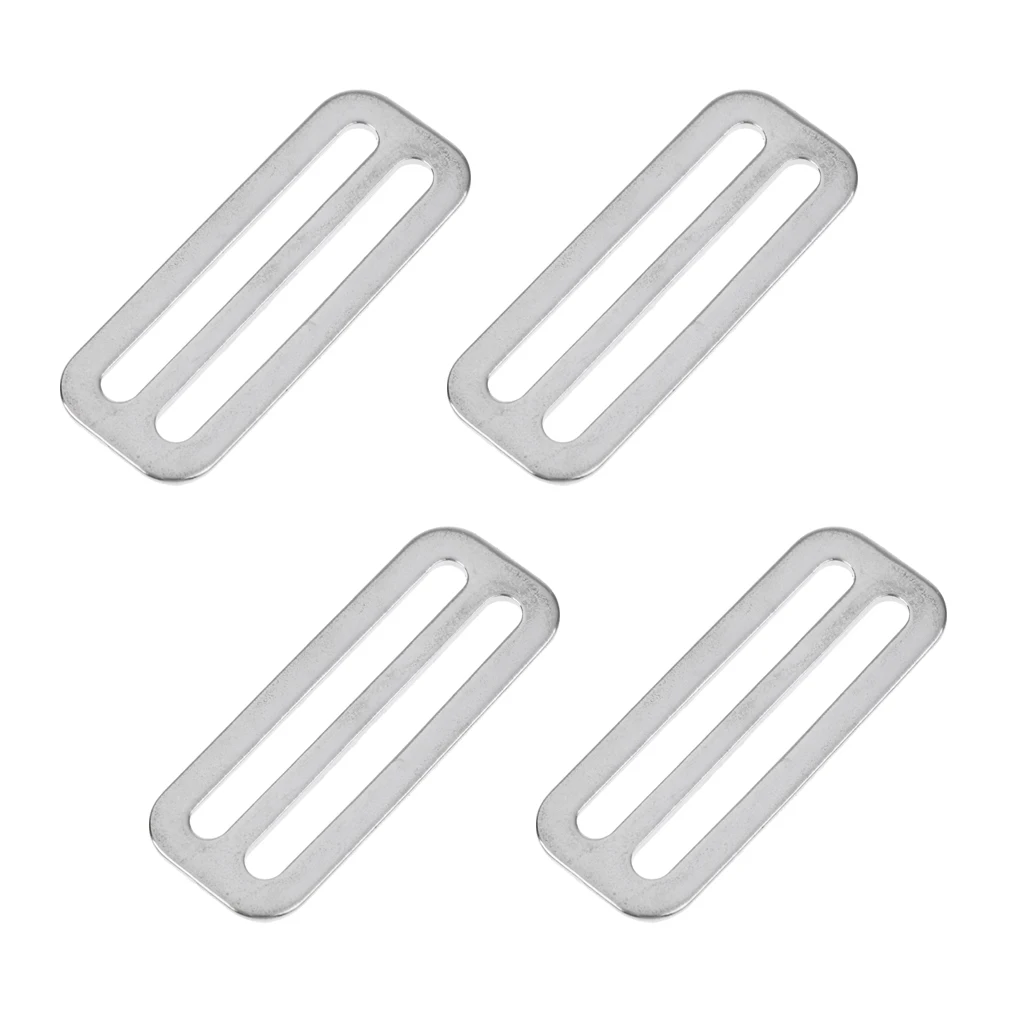 4pcs Scuba Dive 316 Stainless Steel Webbing Weight Belt Keeper Stopper Stainless Steel Diving Stopper