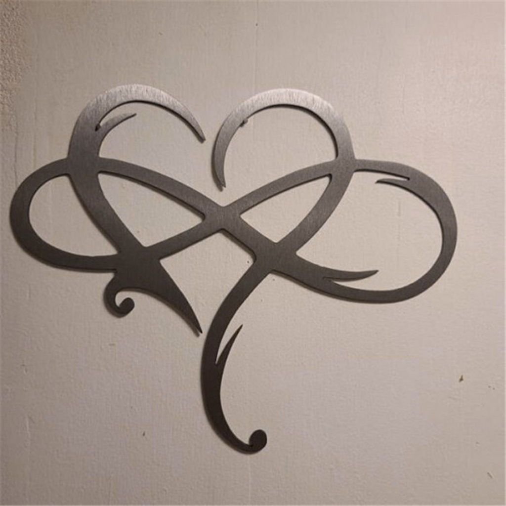 Wrought Iron Heart Wall Decor Hallway Patio Home Kitchen Yard Doorway Indoor Outdoor Hanging Décor Artwork
