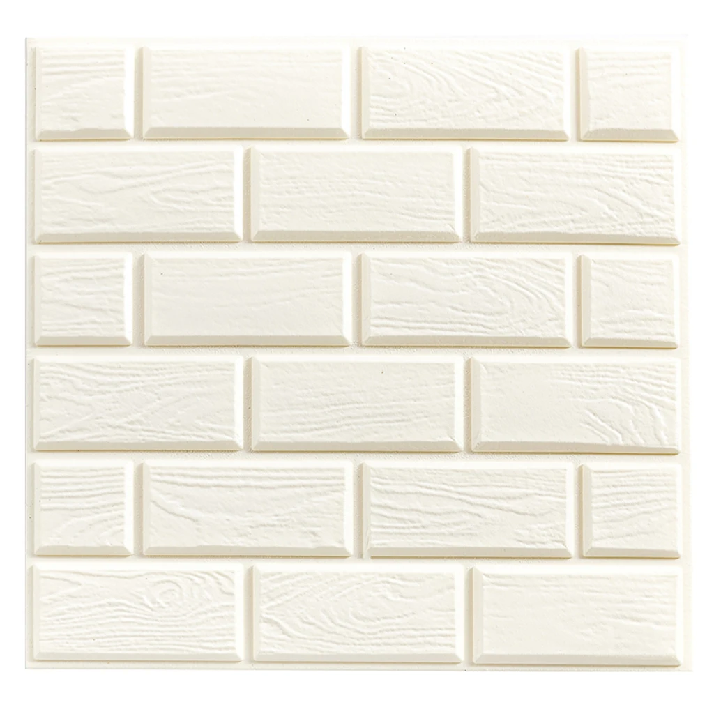 3D PE Foam Tile Brick Wall Sticker Decal Self-Adhesive DIY Panels Decor