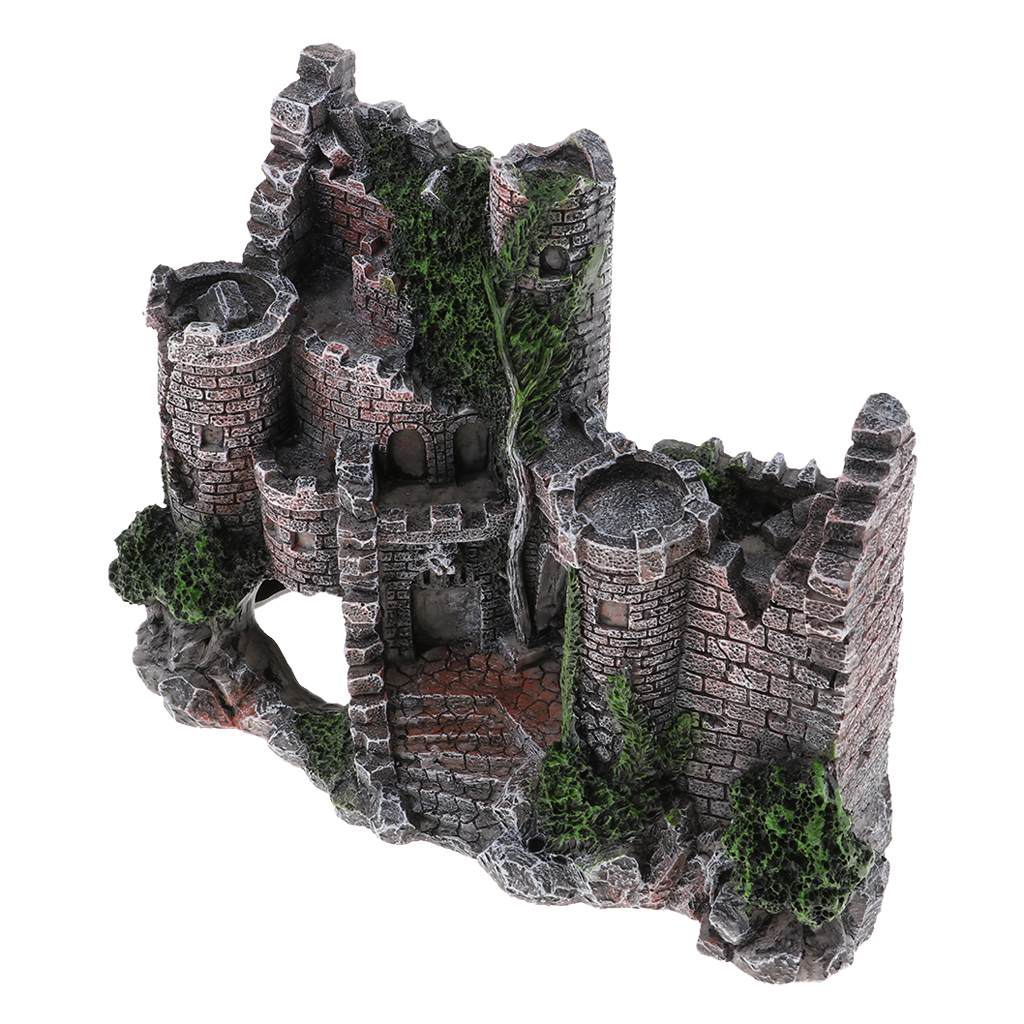 Castles Aquarium Decorations Resin Castle Villa Ornaments Fish Tank Aquarium Accessories