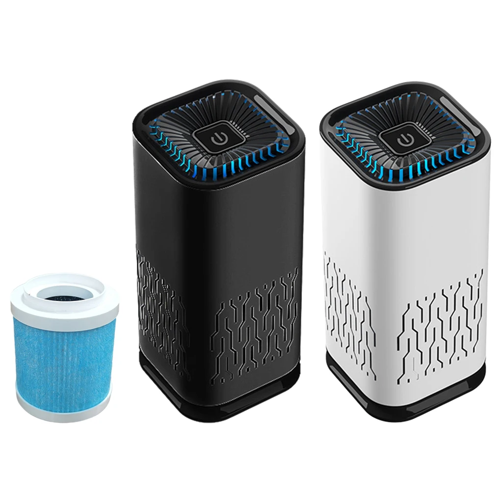 Air Purifier For Home True HEPA Filters Compact Desktop Purifiers Filtration with Night Light Air Cleaner