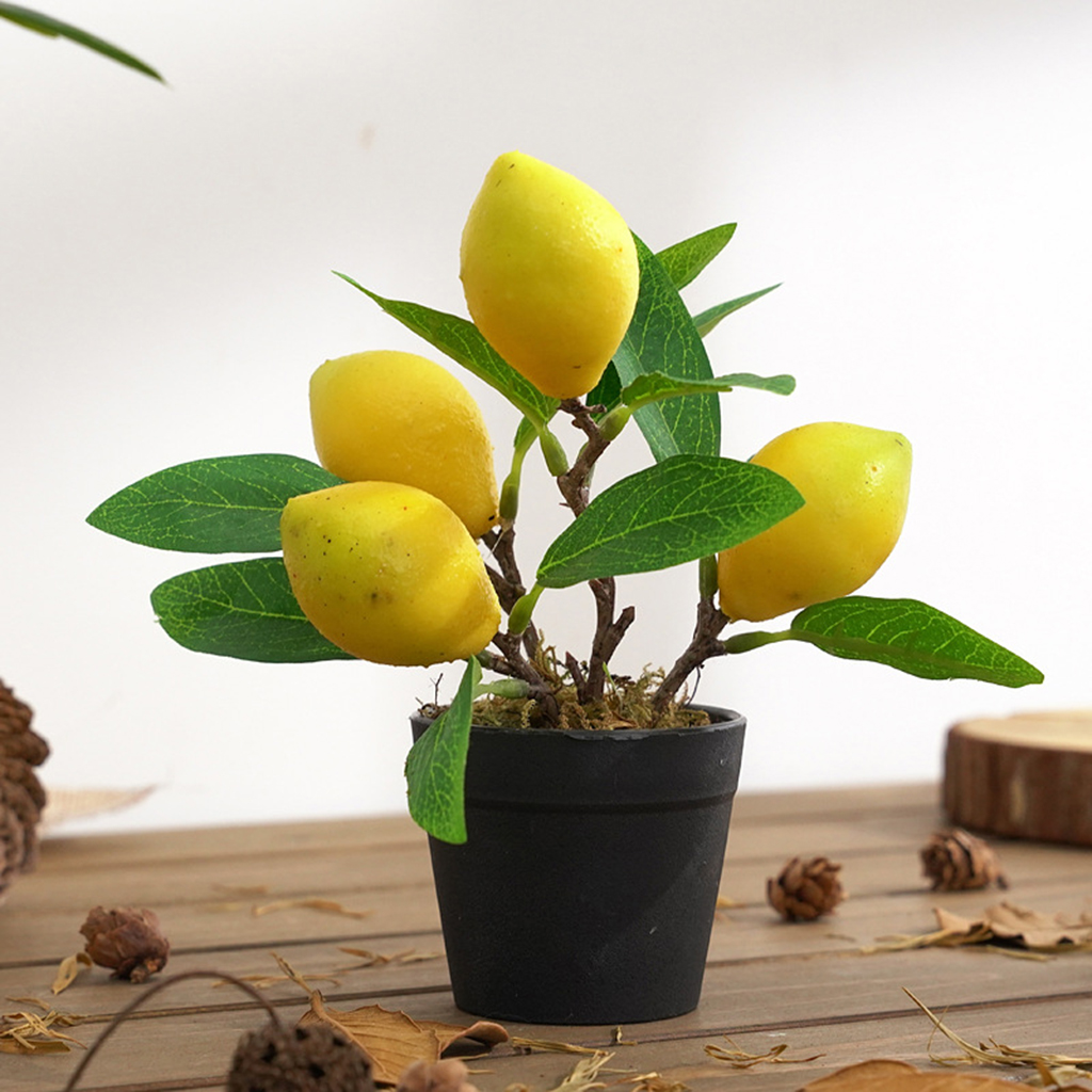 Potted Artificial Tree Fruit Plant Bonsai Tree Pot Plants Bonsai Stage for Garden Hotel Wedding Party Decoration Decor