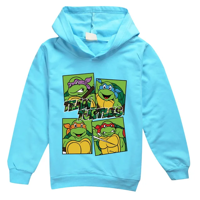 Bandai Teenage Mutant Ninja Turtles Kids Sweatshirt Boy Girl Printed  Sportwear Striped Patchwork Pullover Cartoon Autumn
