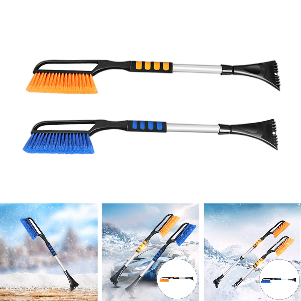 Winter Machine Extendable Car Cleaning Ice Scraper Snow Shovel Car Windshield Snow Brush Foam Handle Detachable