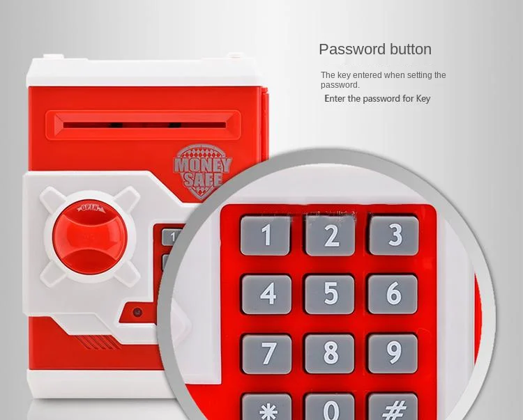 Banco de moedas seguro de senha criativa caixa de poupança automática