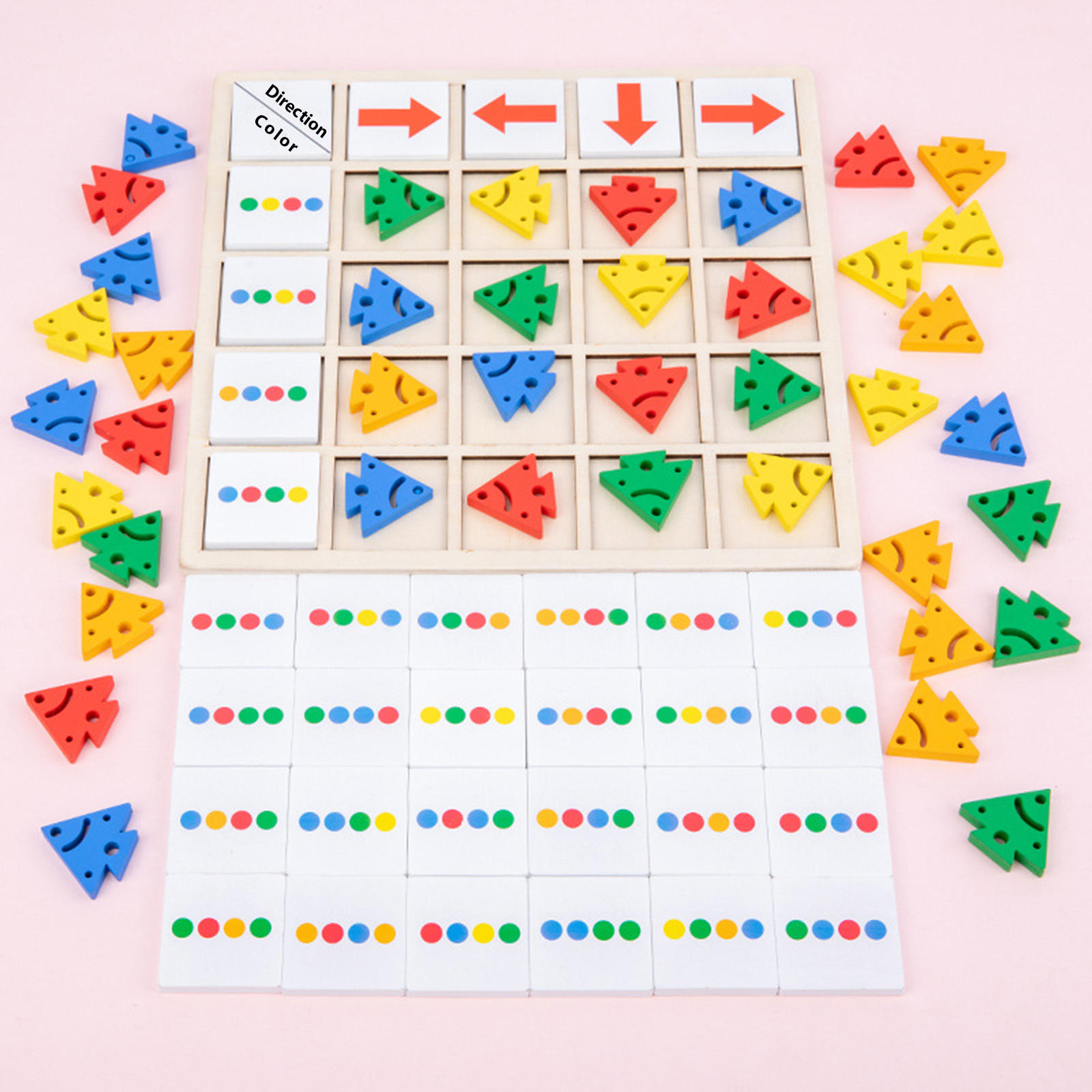 Puzzle Sensory Board, Logical Thinking Teaching Aids Recognition Matching Game, Babies