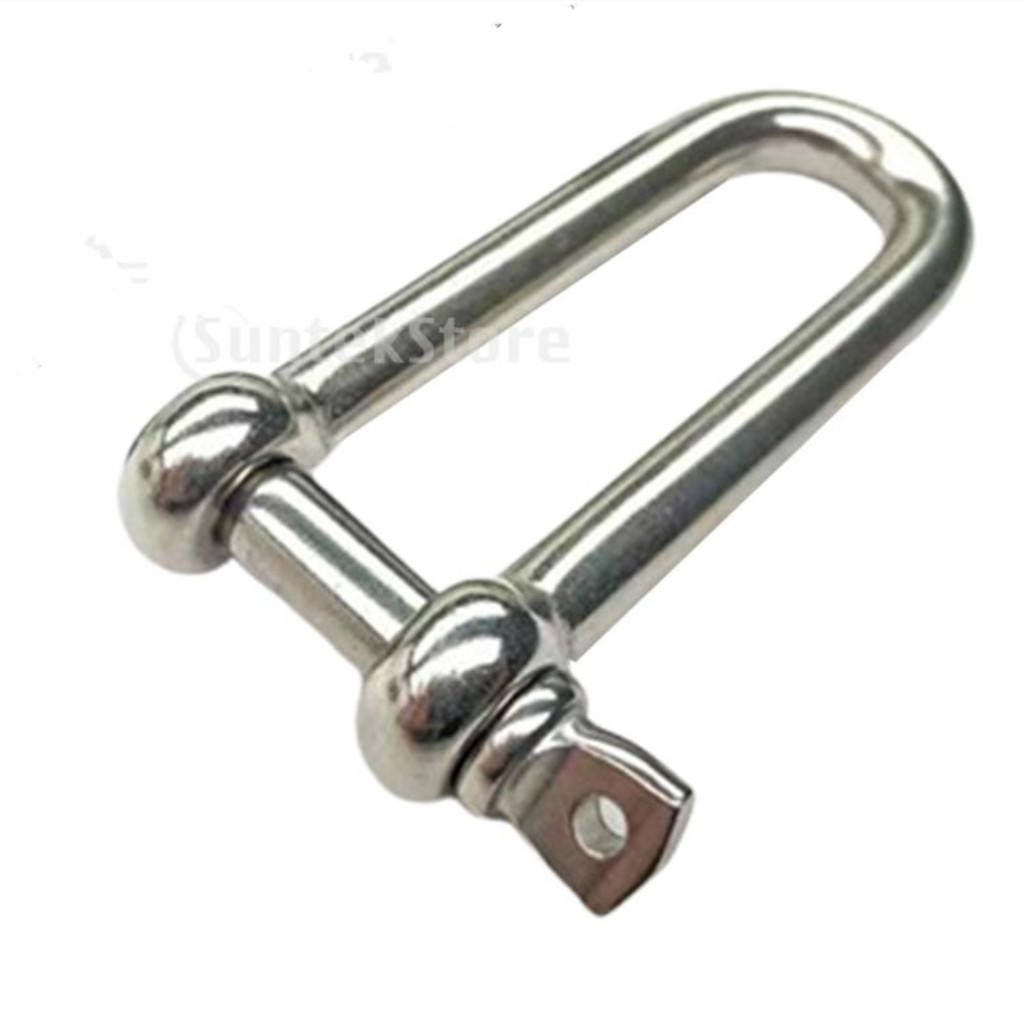 304 Stainless Steel Long D-Shackle Chain Shackle Rigging Fastener 5MM