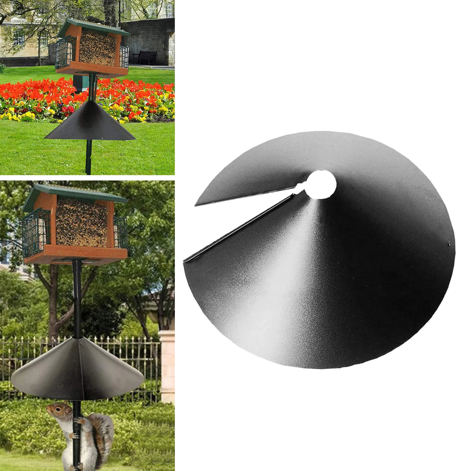 Squirrel Baffle Wrap Guard Around Protects Hanging Bird Feeders & Poles