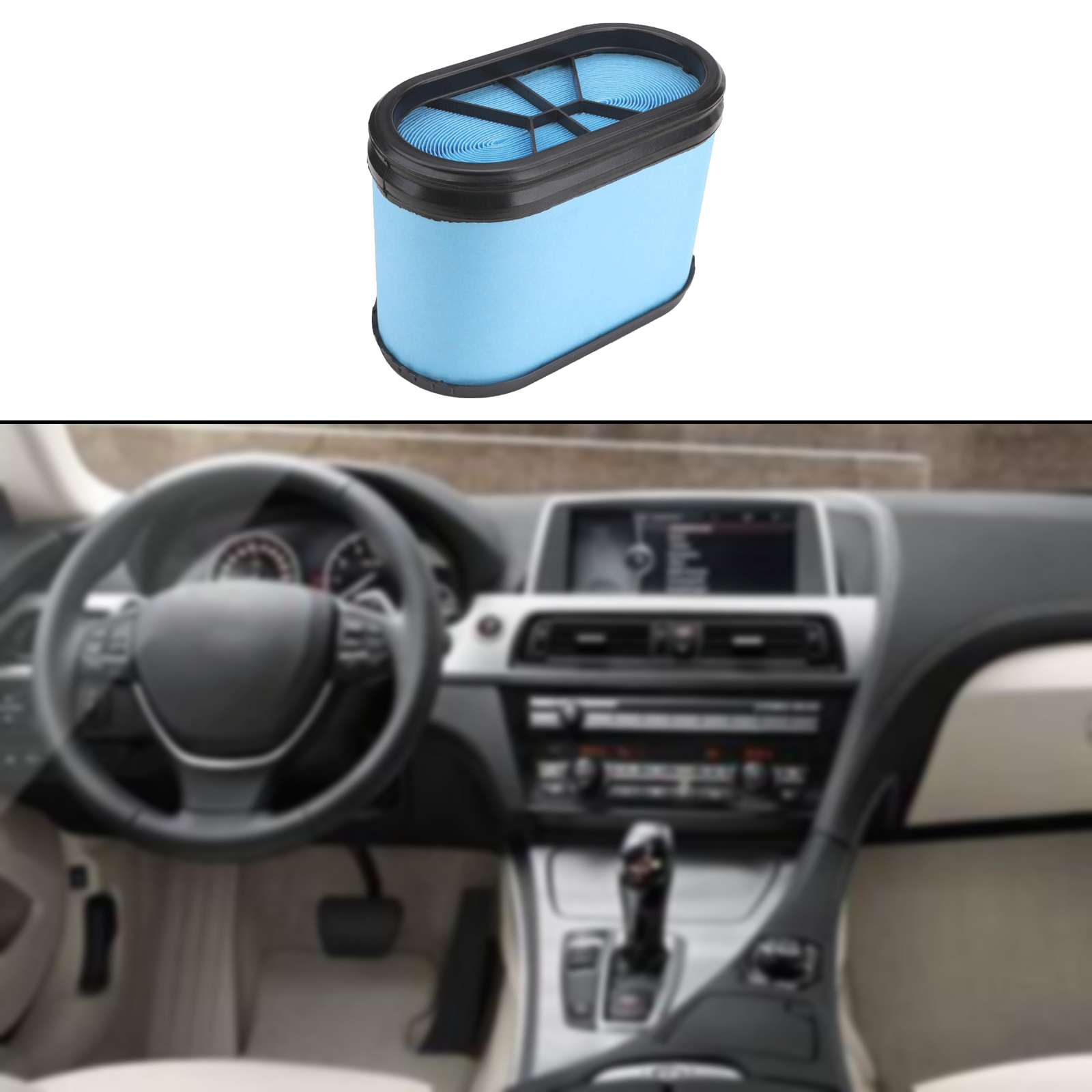 7C3Z-9601-B Air Filter Cleaner Replaces for Ford F250 2017 High-capacity, Excellent Filtration, Low Restriction