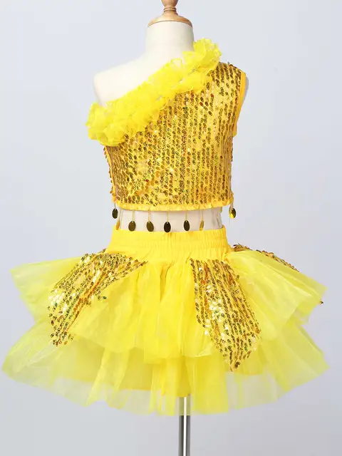 ZBH1985 Latin Dance Costumes Adult Female Dancewear Tops Medium-Sleeved  V-Neck Modern Ballroom Dancing Clothes Yellow : : Clothing &  Accessories