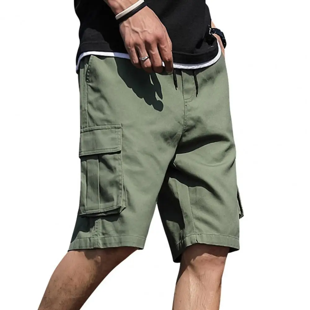 Uni Clau Athletic Mens Cargo Shorts Gym Workout Elastic Waist Cotton Sweat Shorts Sweatpants Shorts with Pockets 