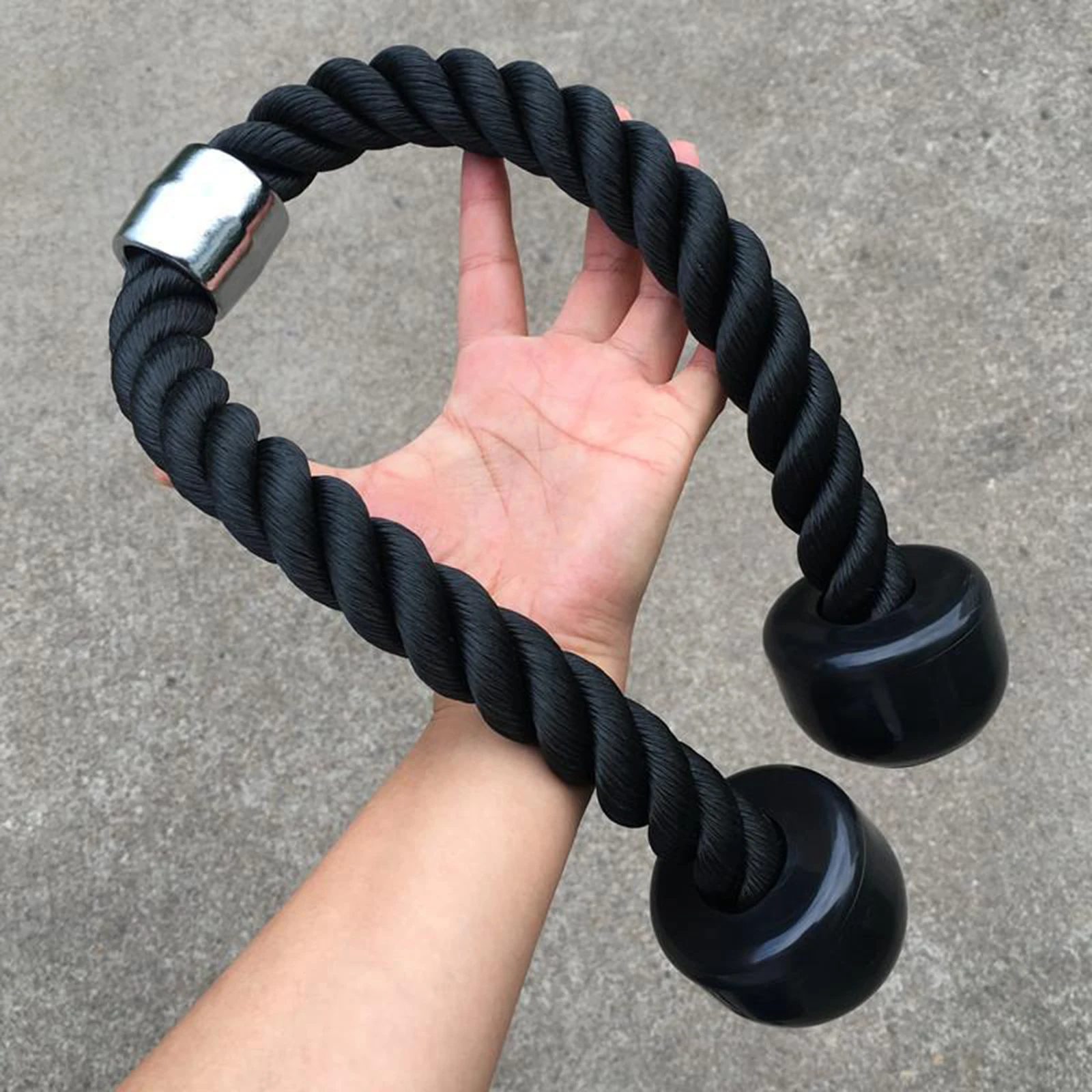 70cm Solid Fitness Triceps Rope Multi Gym Cable Attachment Press Push Pull Down Arm Exercise Equipment Attachment