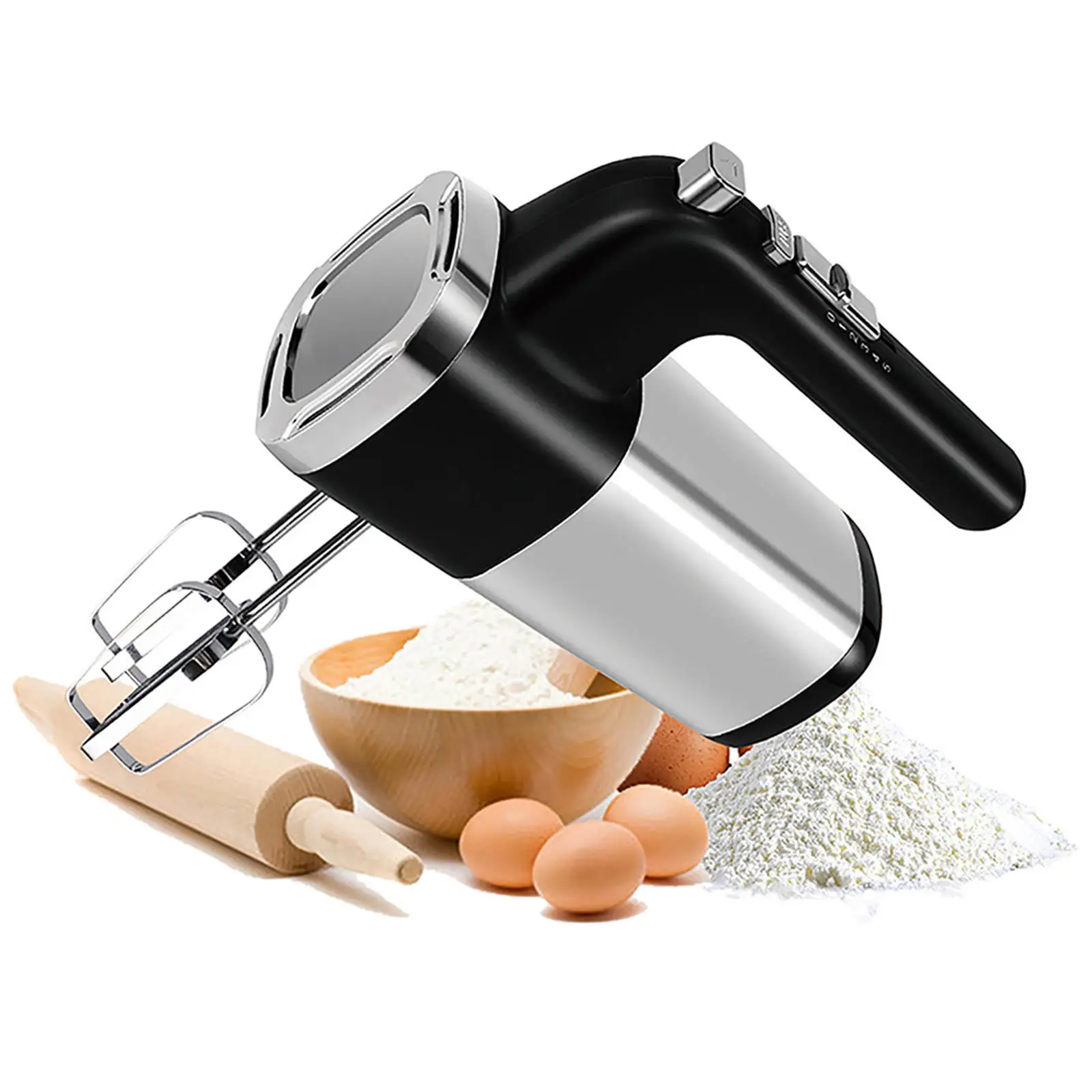 Household Hand Mixer Cream Egg Whisk Dough Food Blender Whisk Foam Maker for Cream Food Baking Cappuccino Coffee
