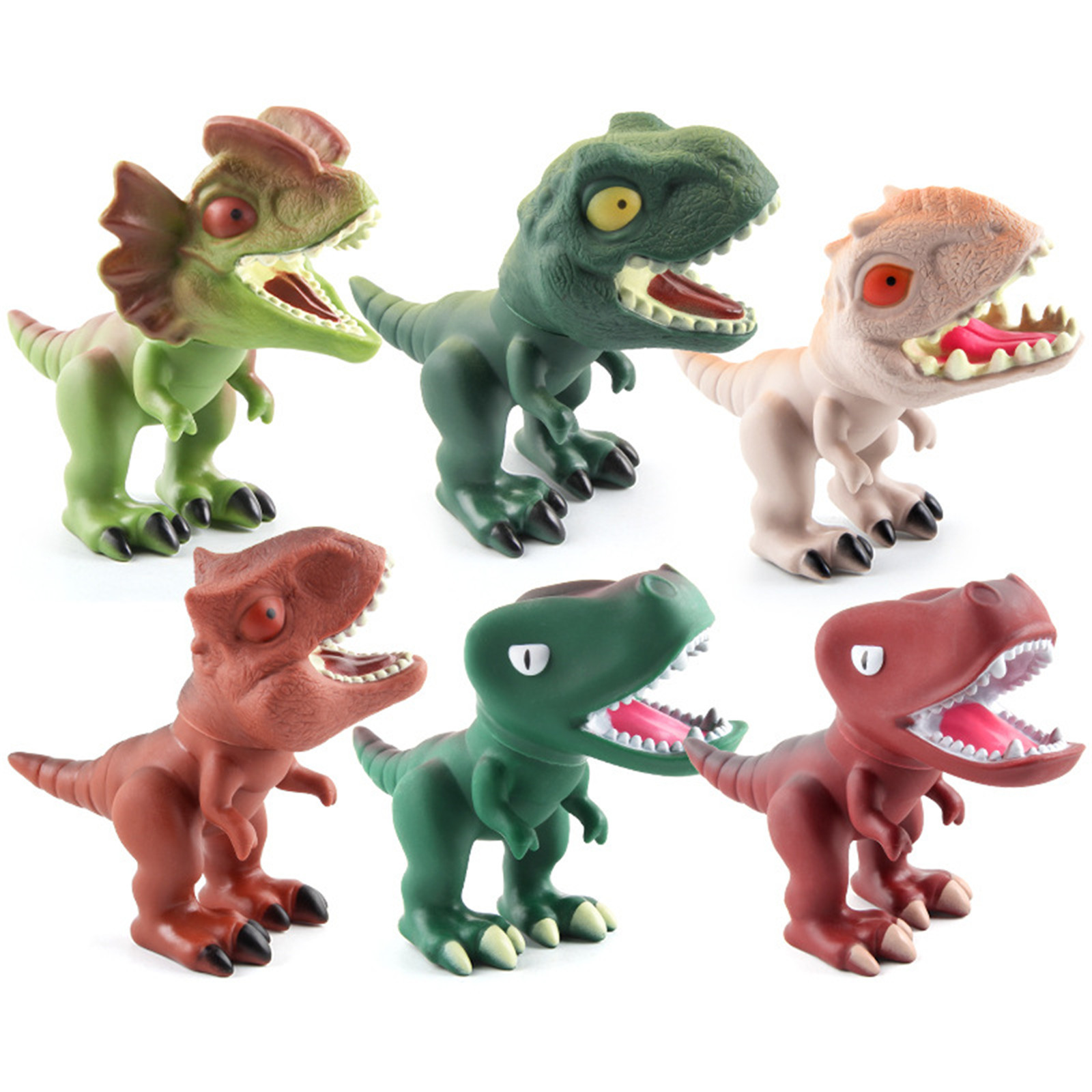 Modelo de Dinossauro de Borracha Brinquedos do Dinossauro dos Desenhos Animados da Primeira Bonito Macia Realista Rotativo Infância Educação Cognitiva Montessori Brinquedo 3d 12 Brinquedos e hobbies