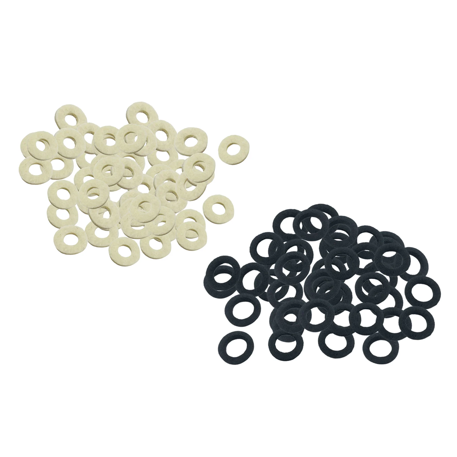 50x Cornet Trumpet Valve Felt Washers, Trumpet Washers Pad, Musical Instrument Parts Accessories Replacement Durable